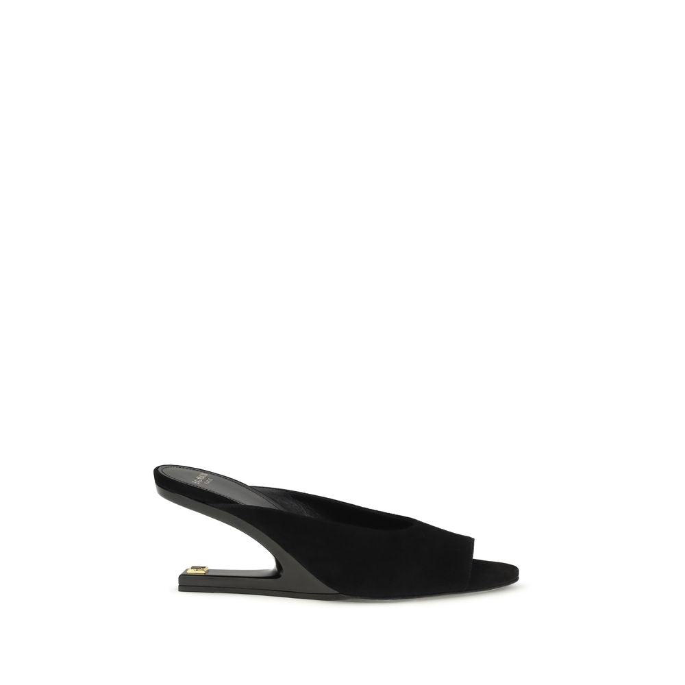 Balmain Schwarze Mules aus Ziegenleder
