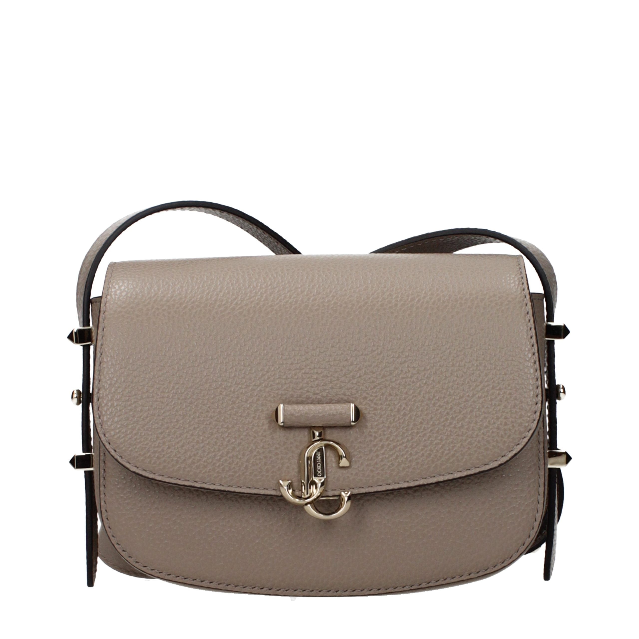 Jimmy Choo Graue Leder Umhängetasche