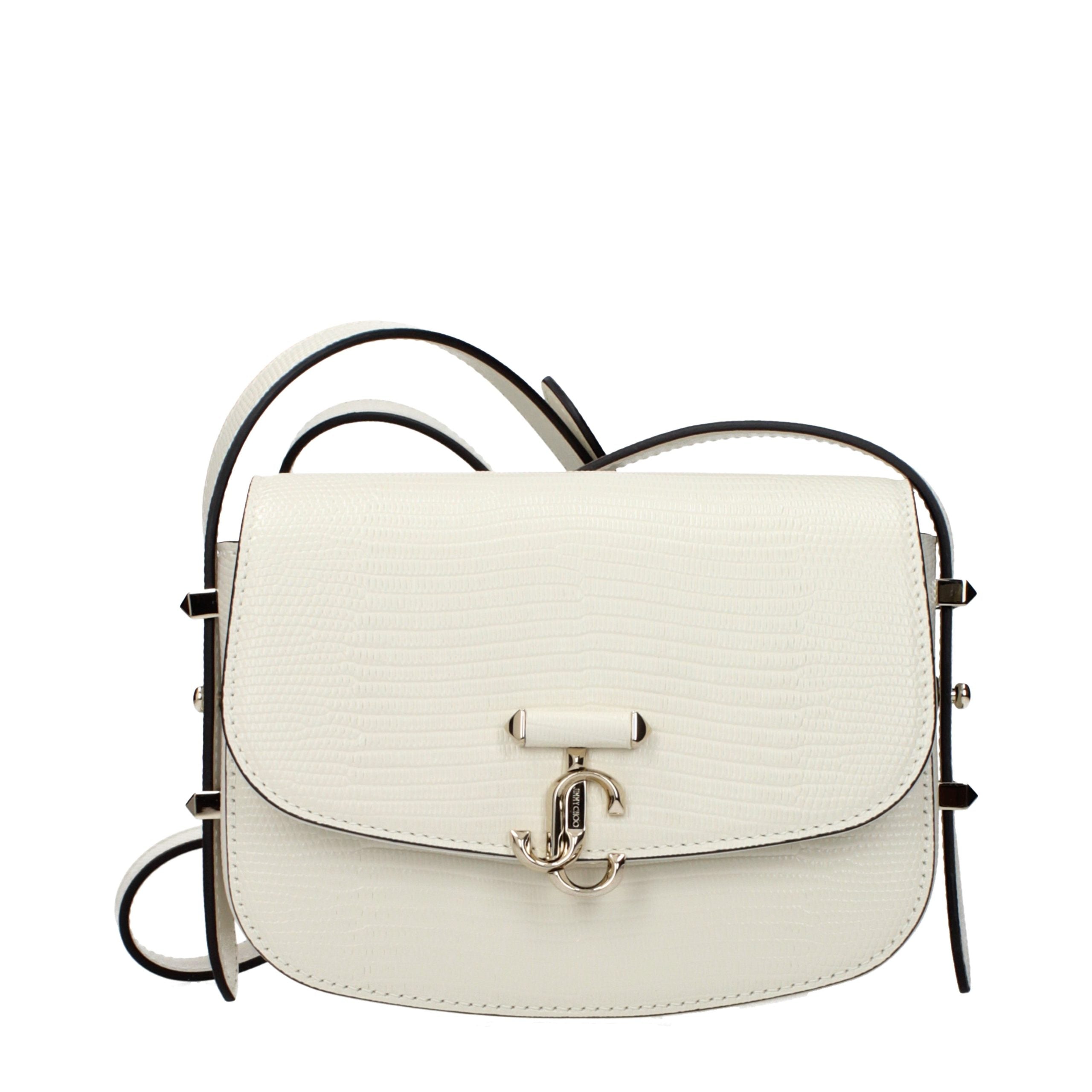 Jimmy Choo Weiße Leder Schultertasche