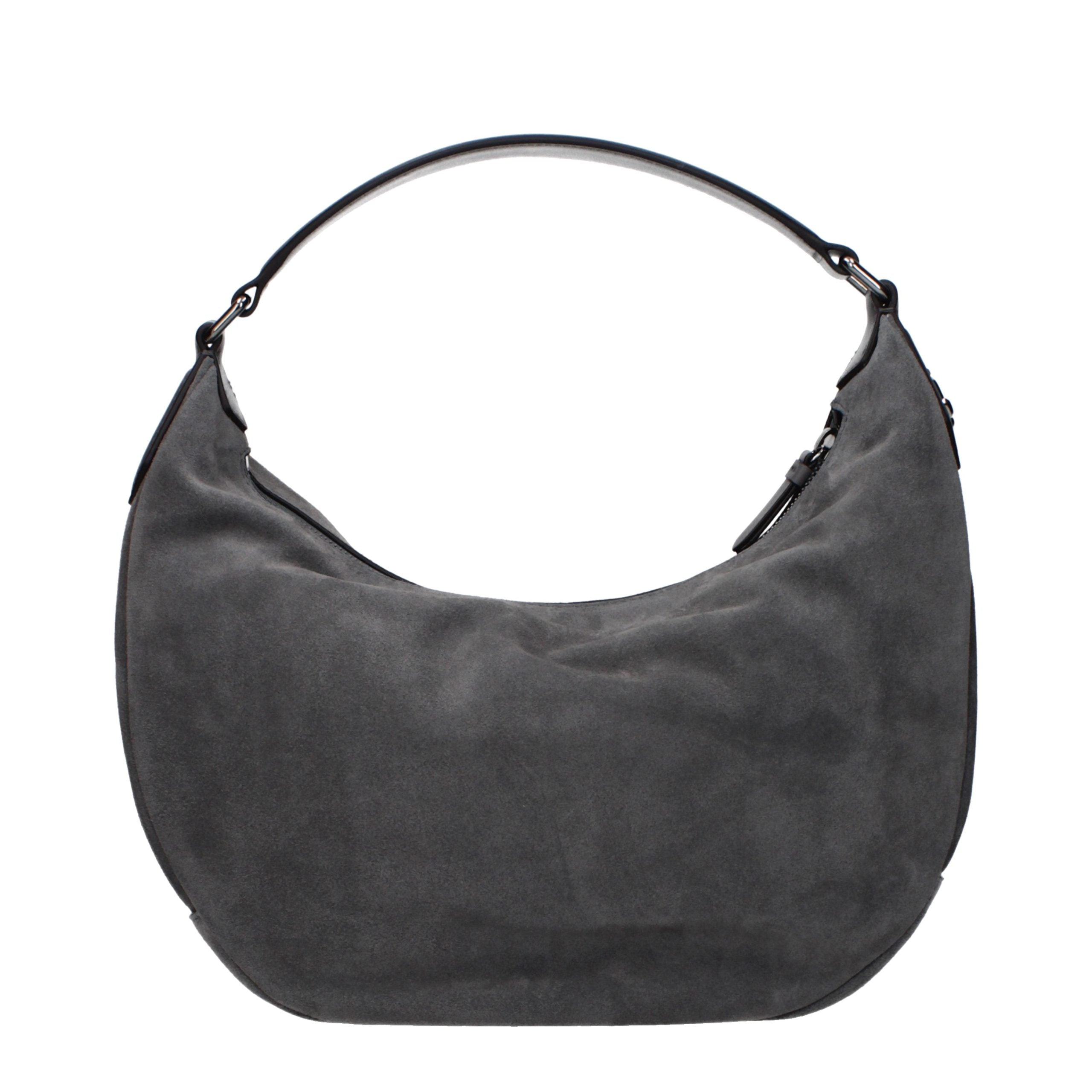 Jimmy Choo Graue Leder Schultertasche