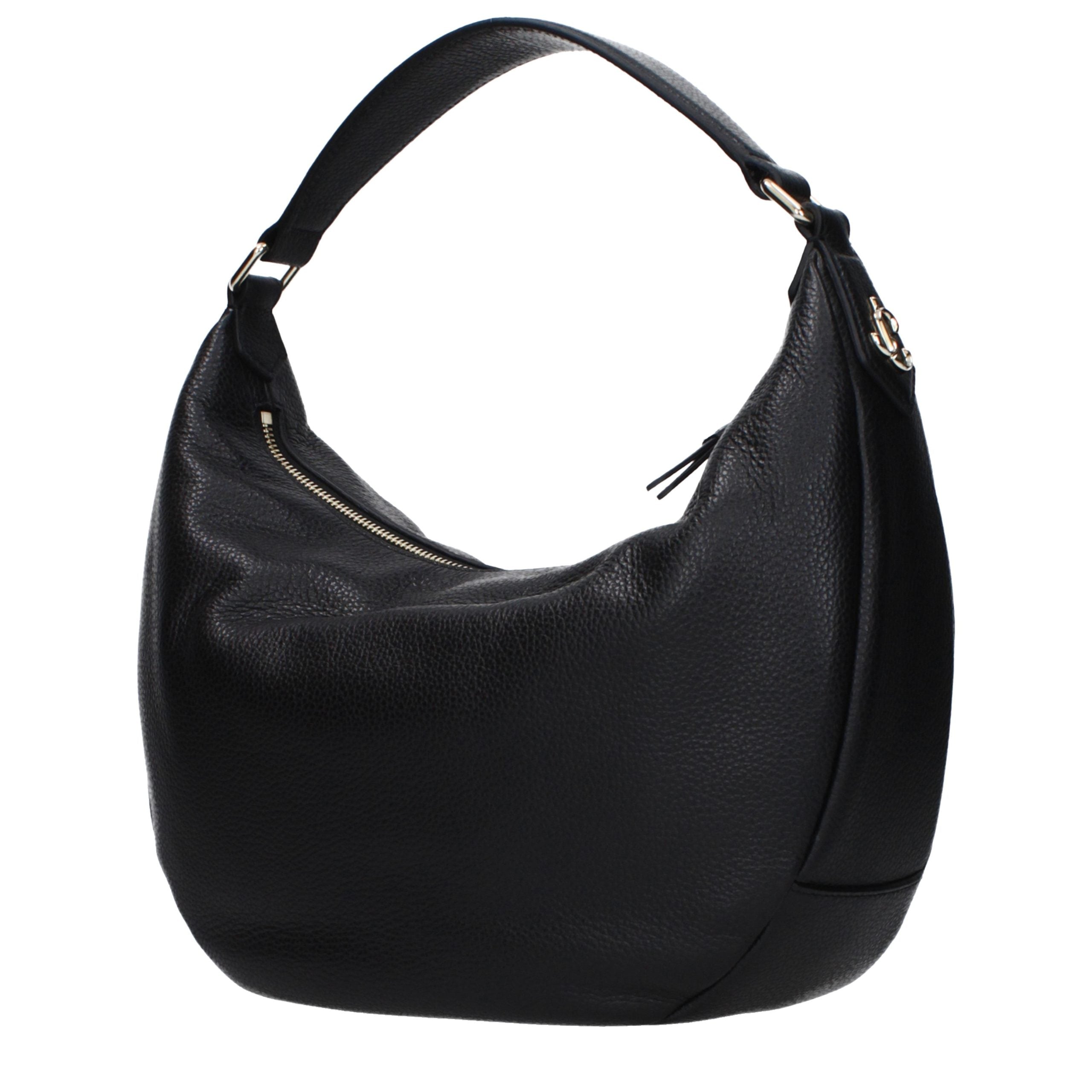 Jimmy Choo Schwarze Leder Umhängetasche