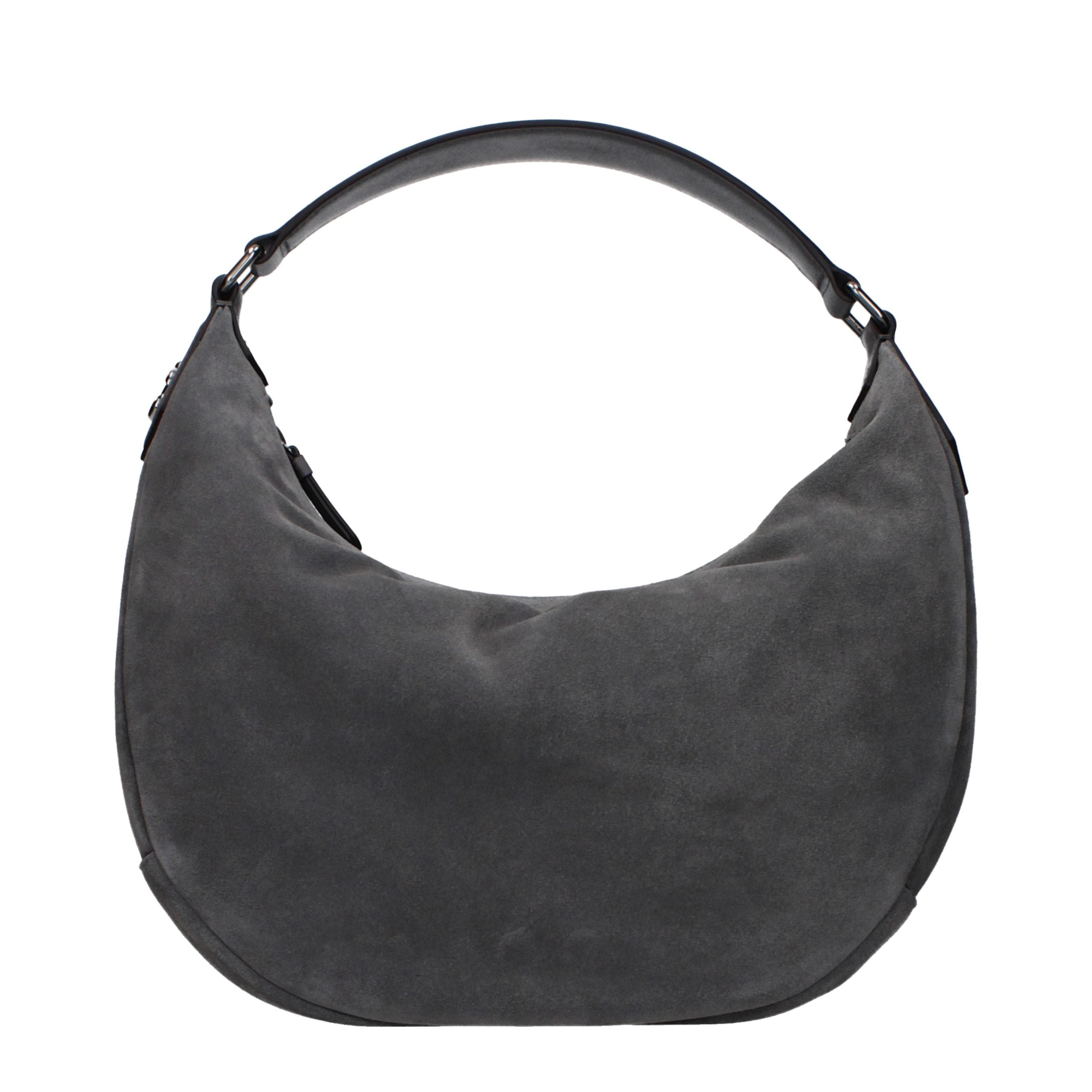 Jimmy Choo Graue Leder Schultertasche