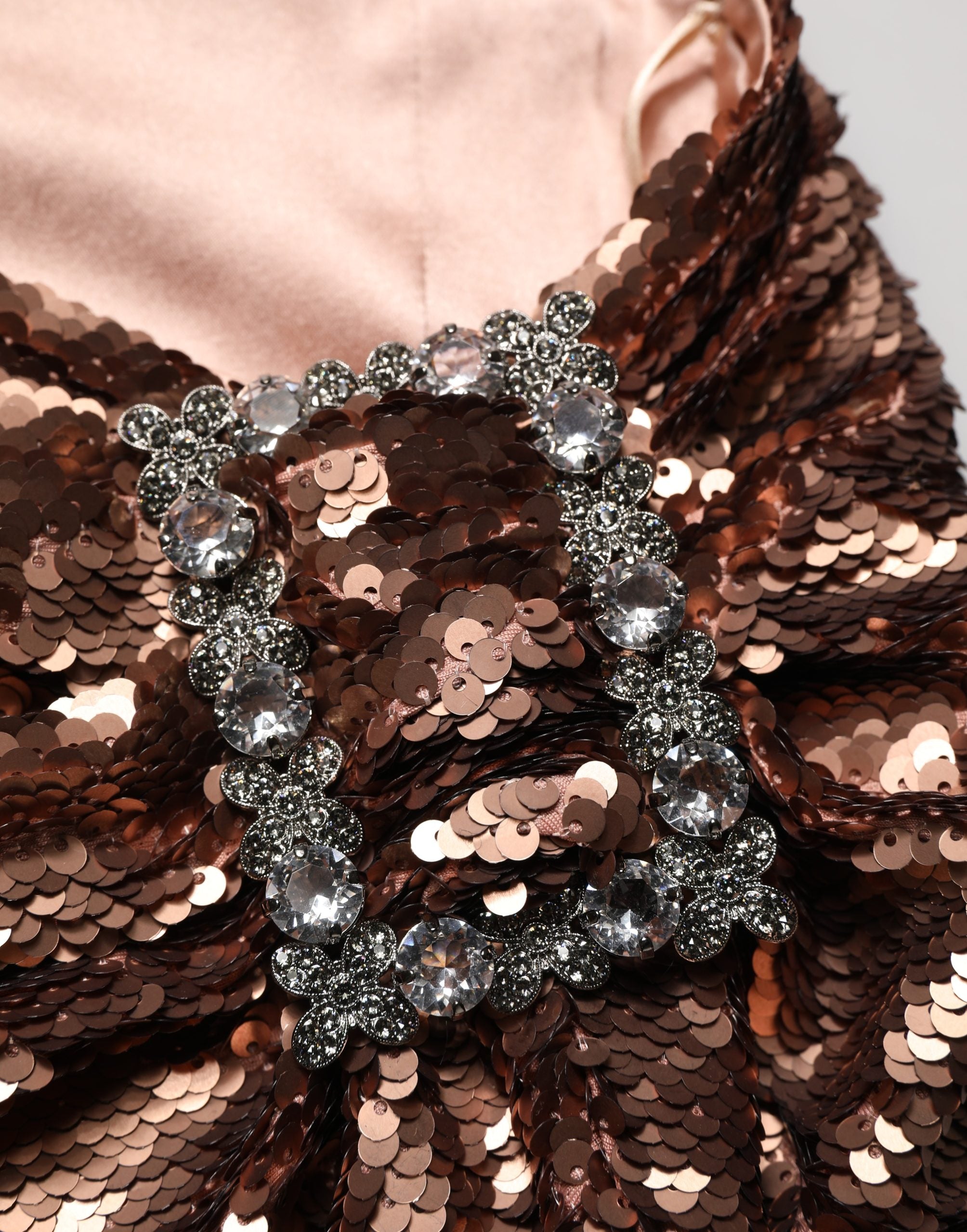 Dolce & Gabbana Maxi-Rock mit Rosen-Gold-Verzierungen und Pailletten