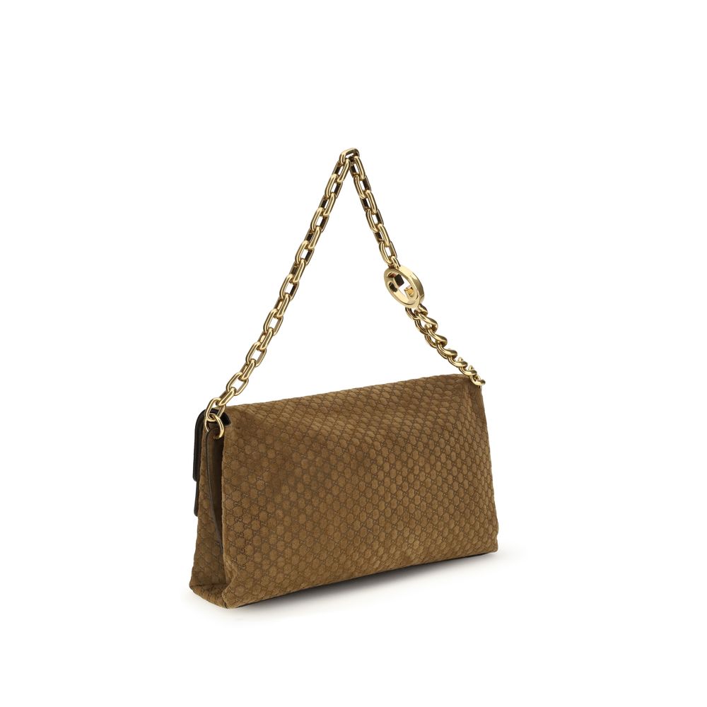 Gucci Braune Wildleder-Handtasche