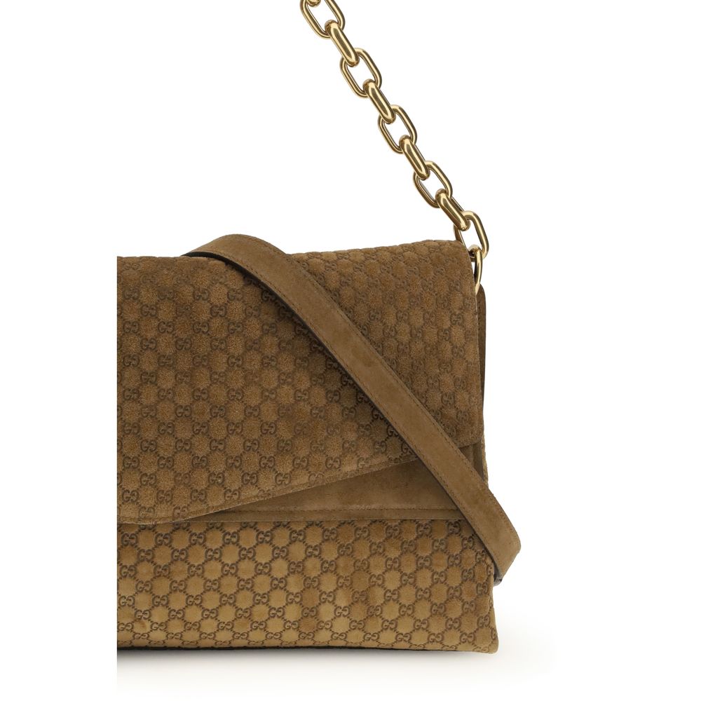 Gucci Braune Wildleder-Handtasche