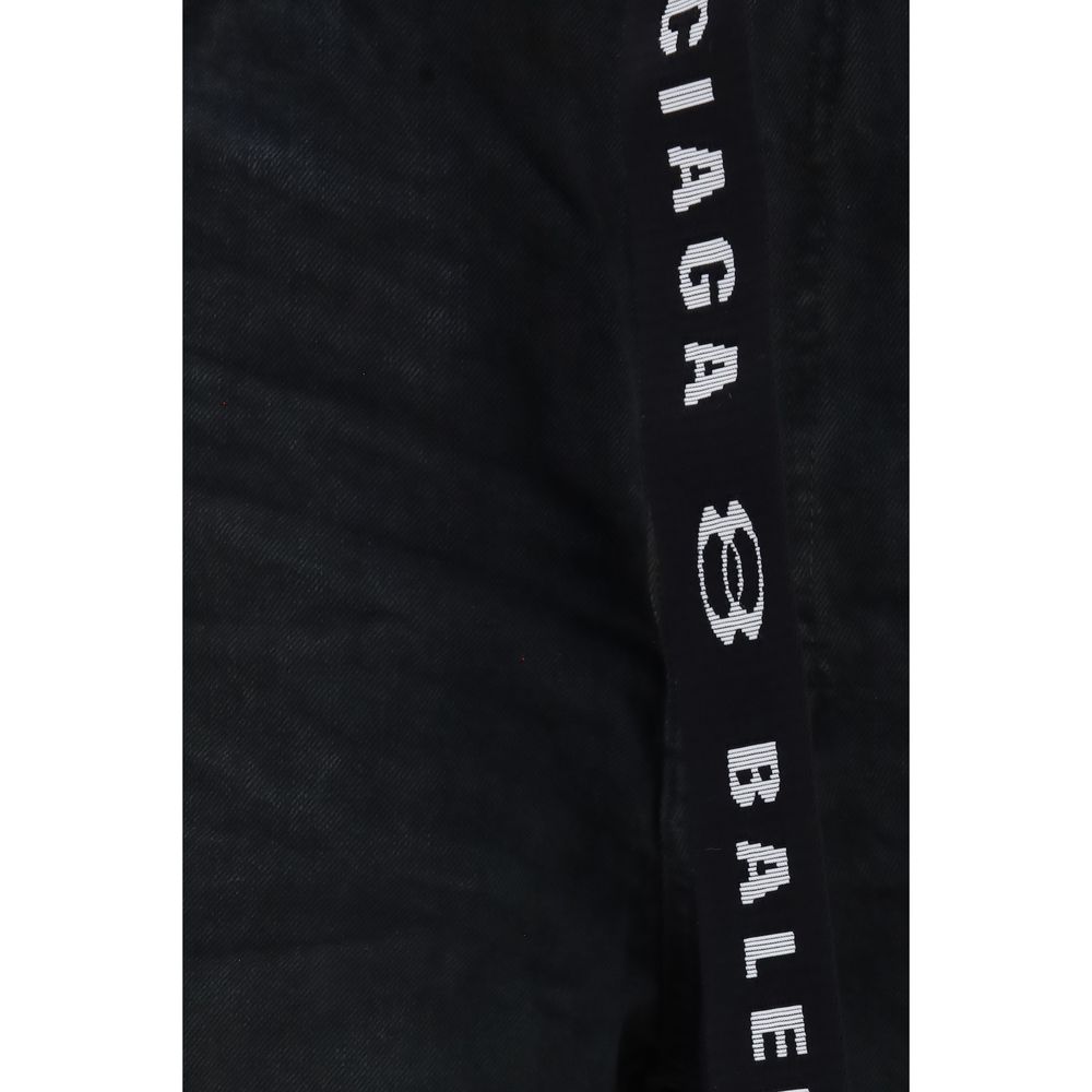 Balenciaga Schwarze Baumwoll-Bermudashorts
