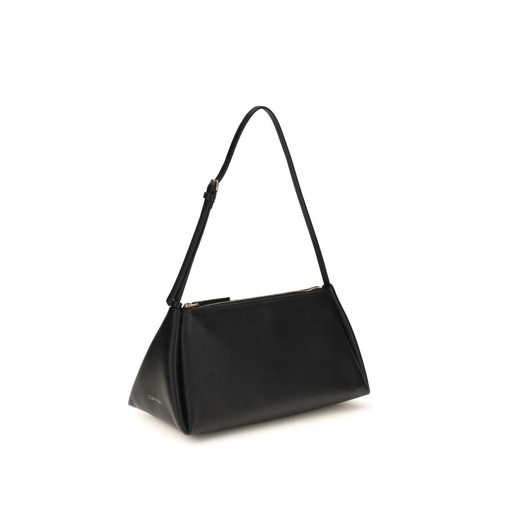 Calvin Klein Schwarze Kalbsleder Bos Taurus Handtasche