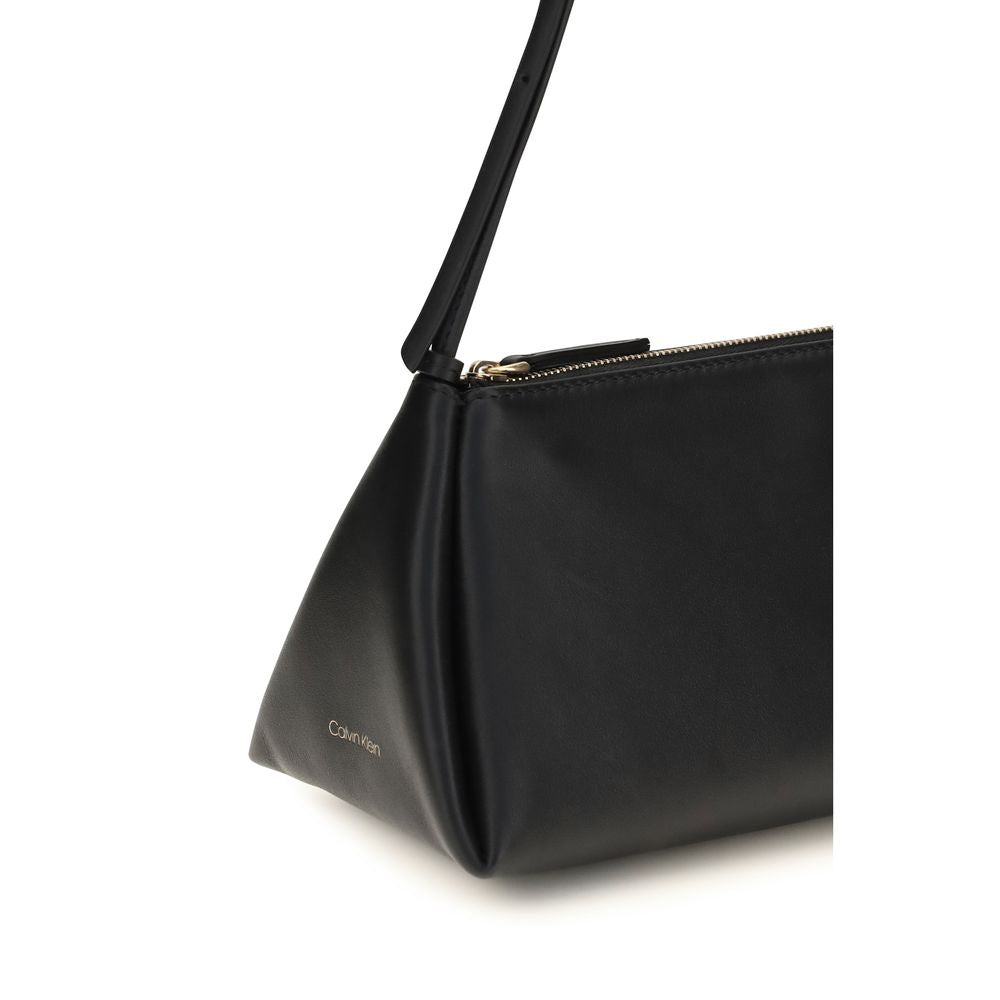 Calvin Klein Schwarze Kalbsleder Bos Taurus Handtasche