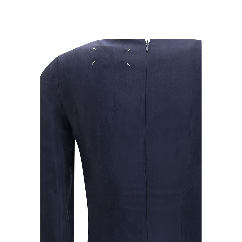 Maison Margiela Blaues Kupferfarbenes Freizeitkleid