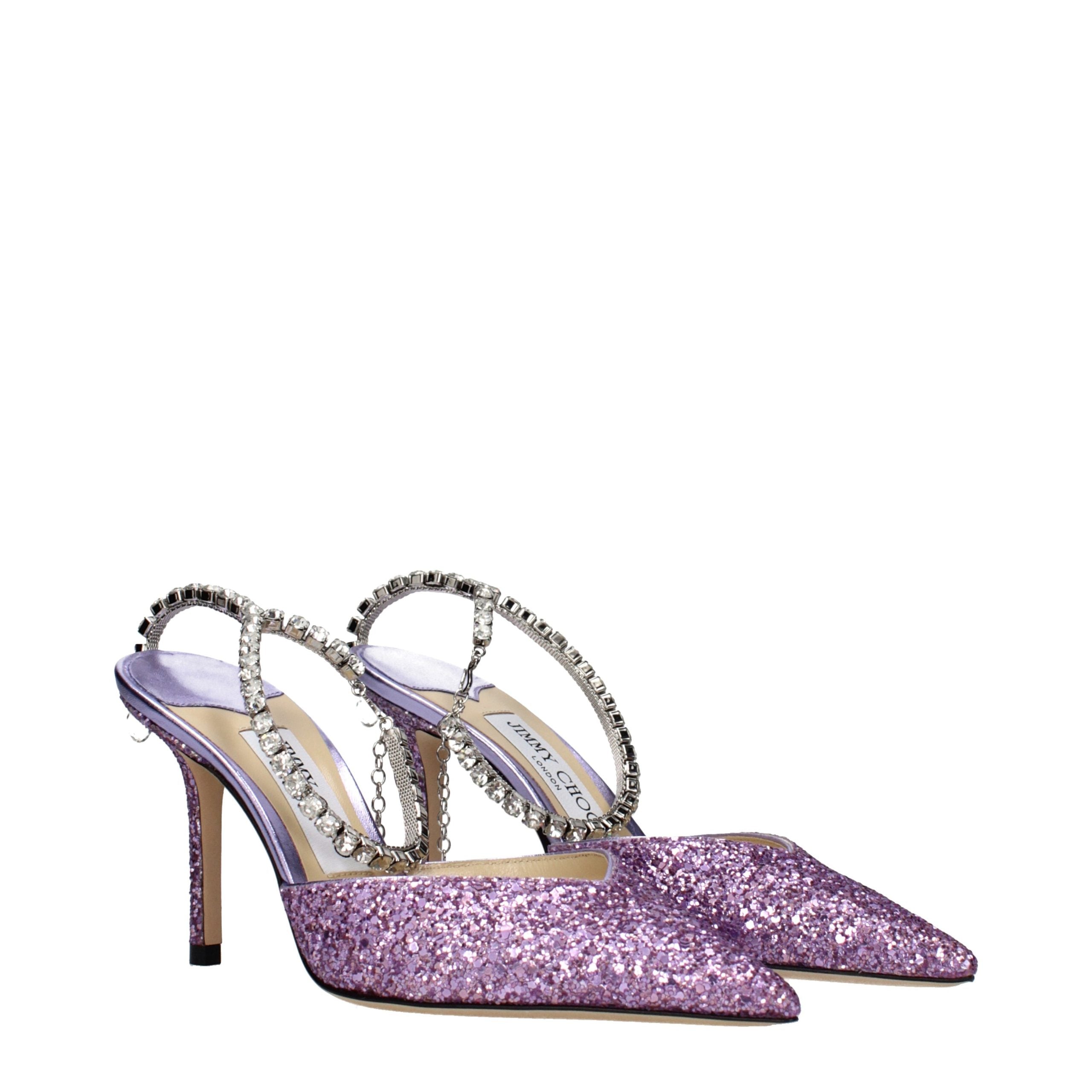 Jimmy Choo Violette Plateau-Sandalen mit Stiletto-Absatz aus Kunststoff