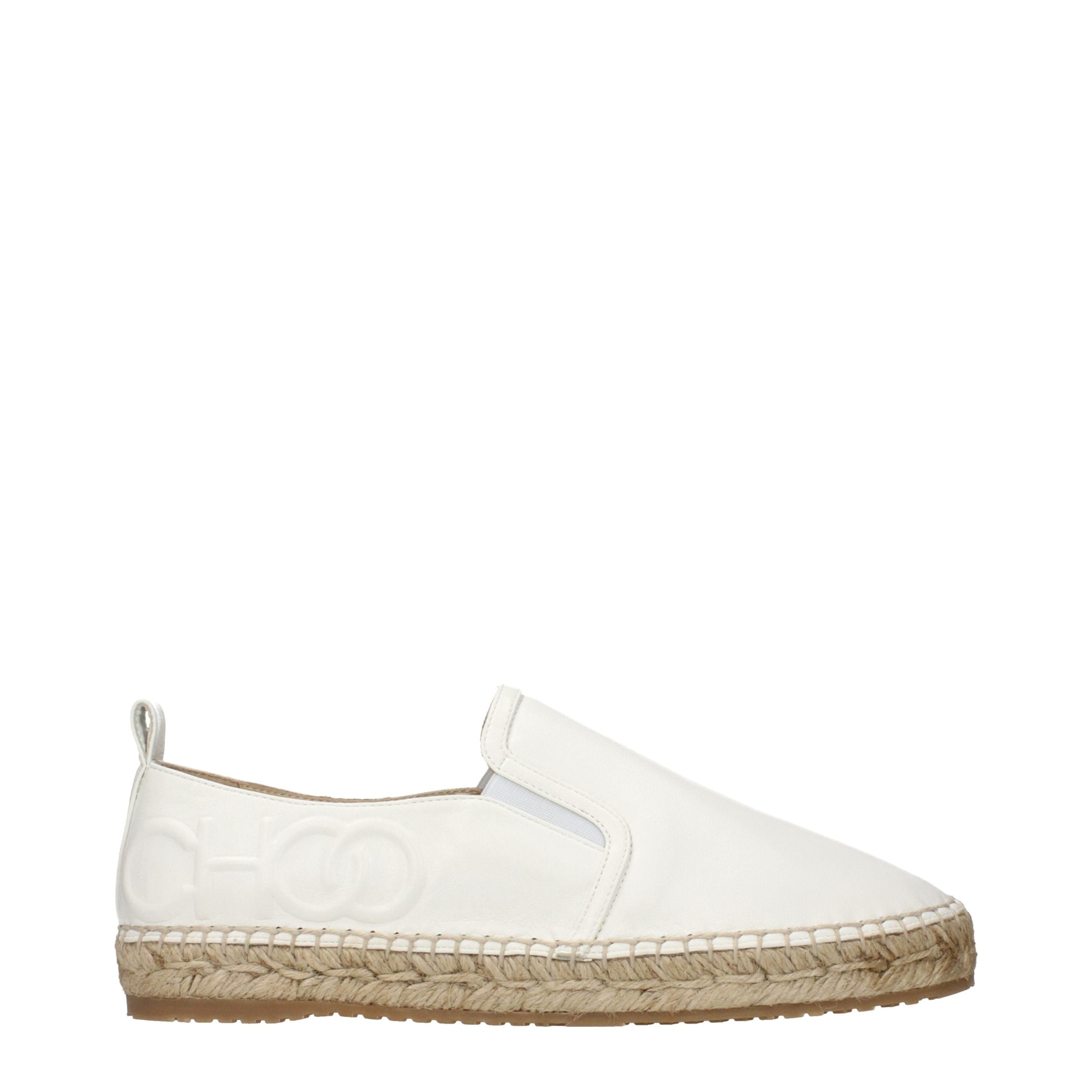 Jimmy Choo Weiße Espadrilles aus Leder