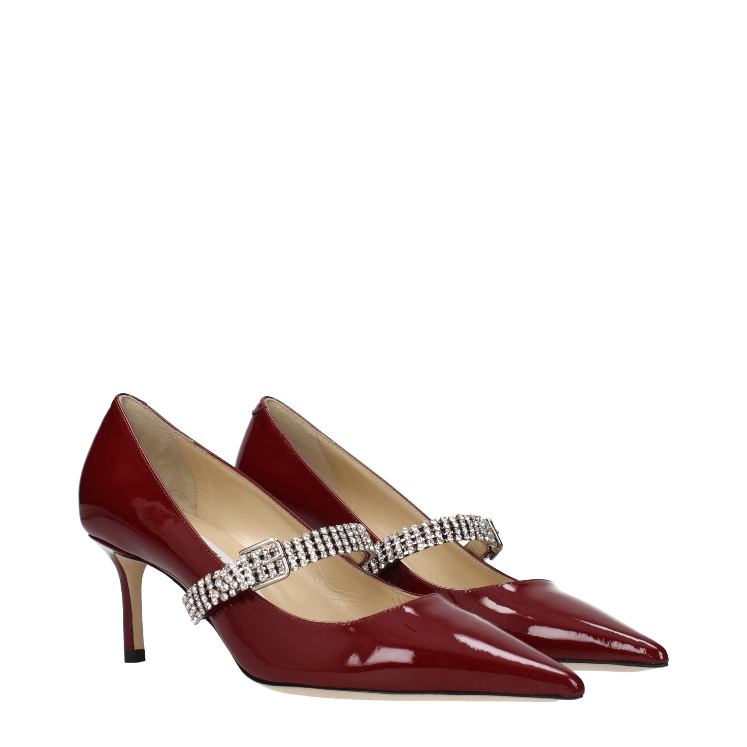Jimmy Choo Rote Leder Pumps mit hohem Absatz