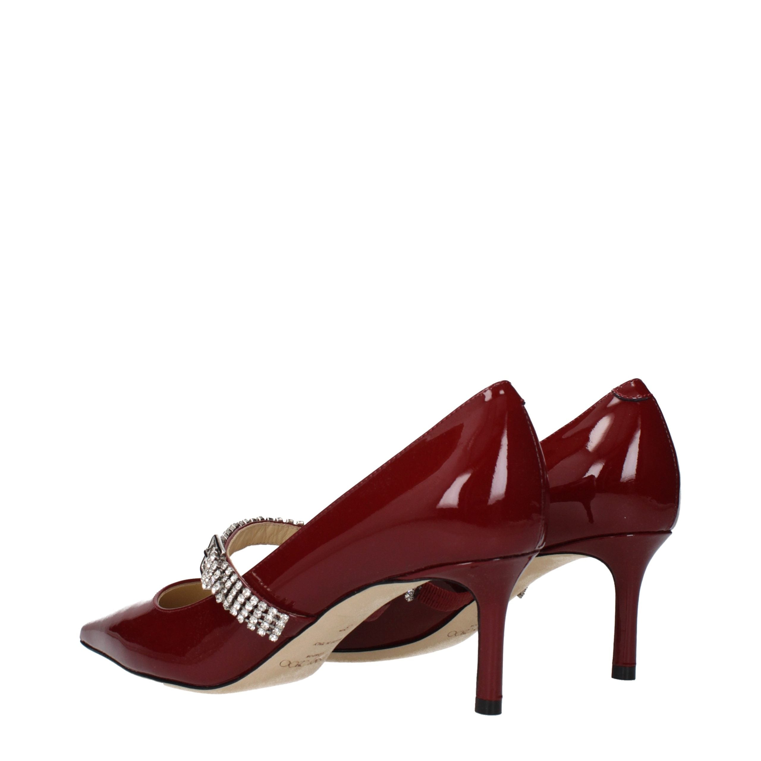 Jimmy Choo Rote Leder Pumps mit hohem Absatz