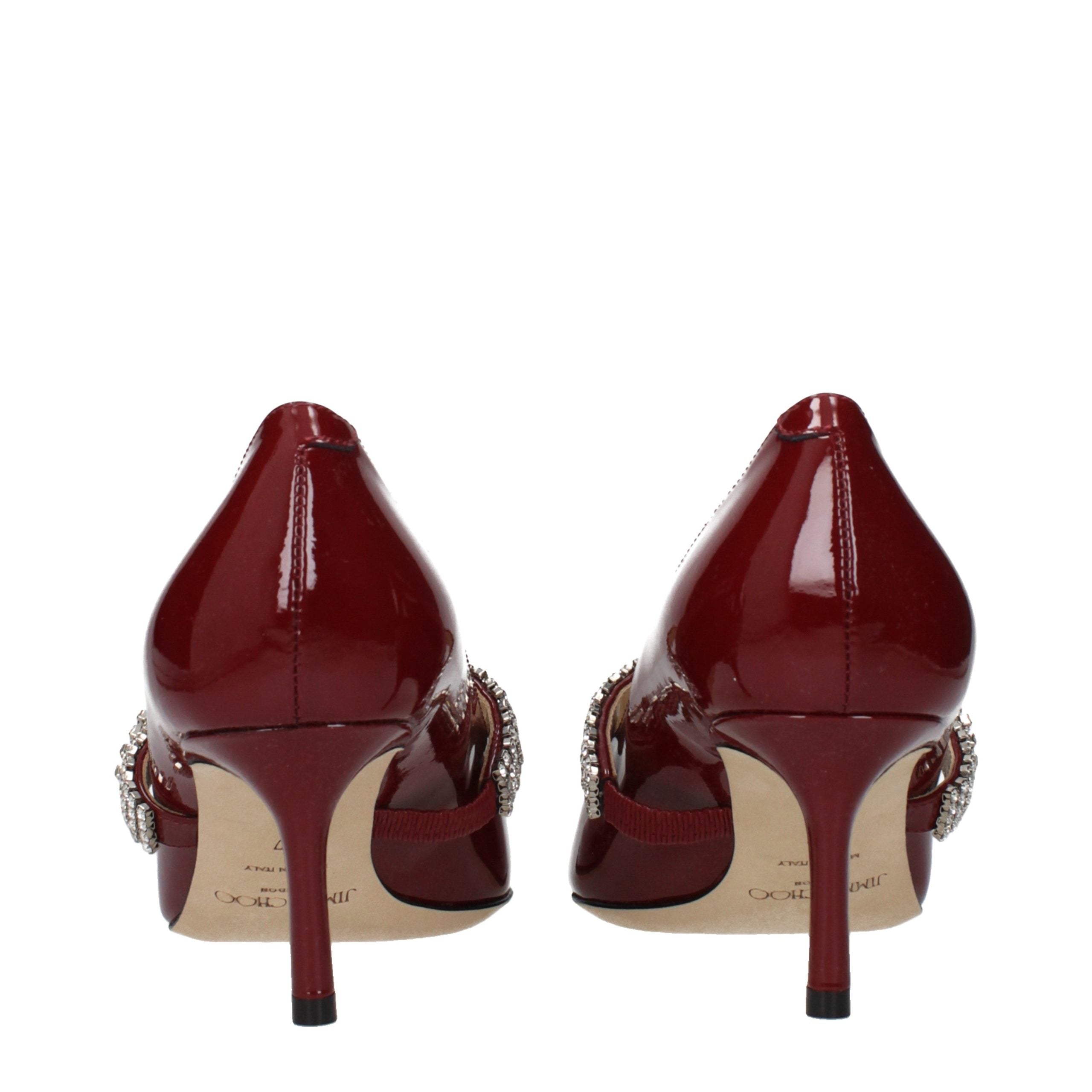Jimmy Choo Rote Leder Pumps mit hohem Absatz