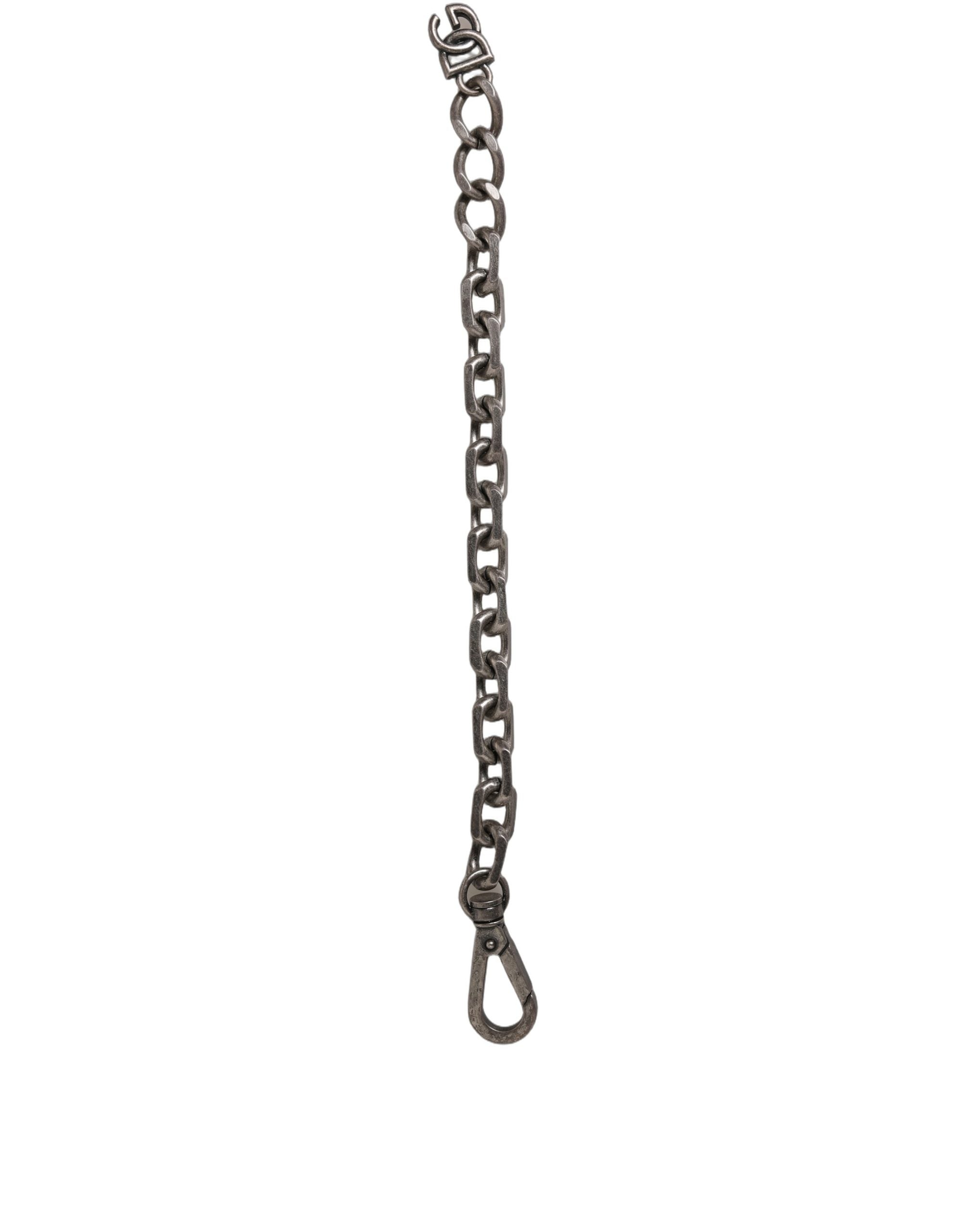 Dolce & Gabbana Armband mit schwerer Kettengliederkonstruktion und DG-Logo in Silberoptik