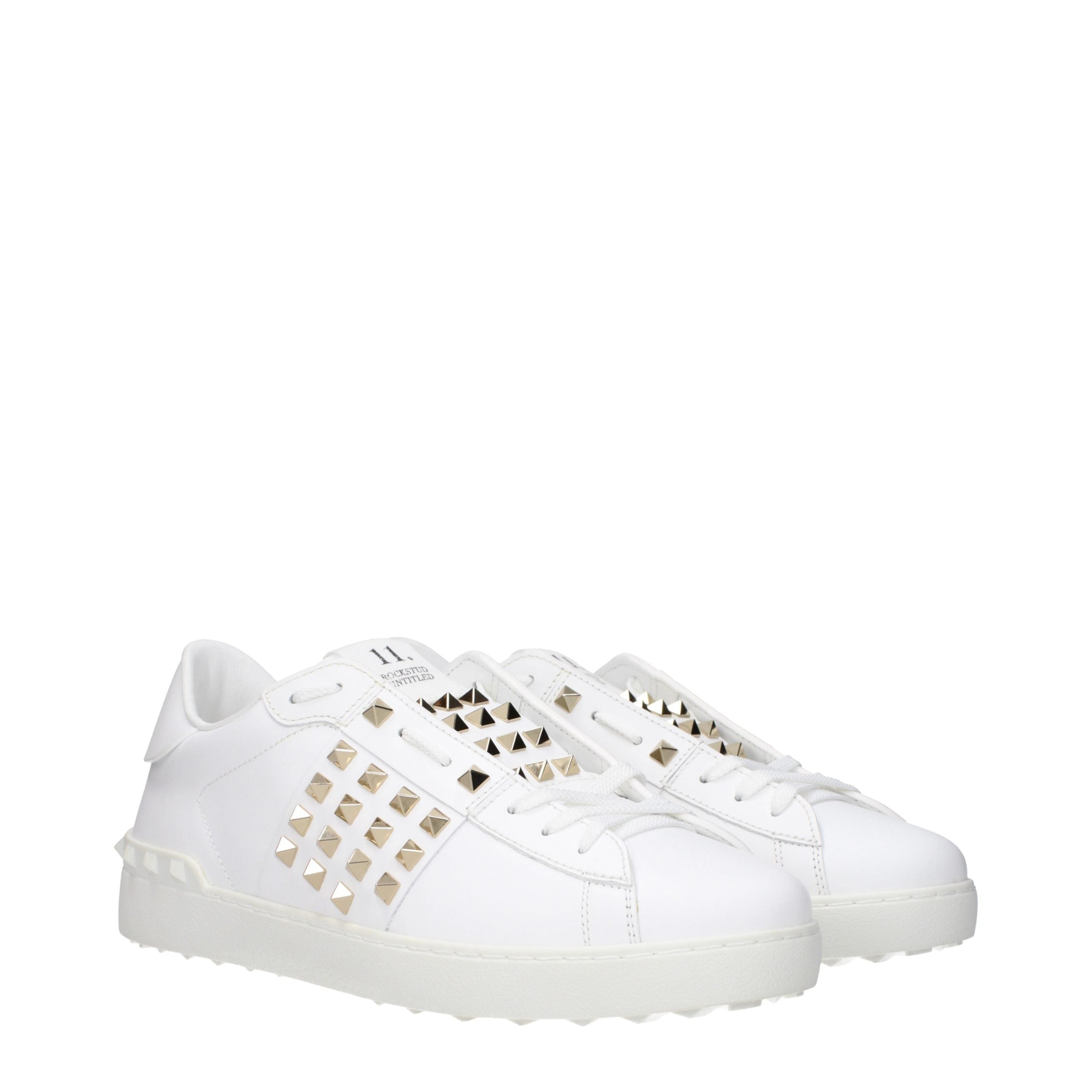 Valentino Garavani Weiße Low-Top-Sneaker aus Leder
