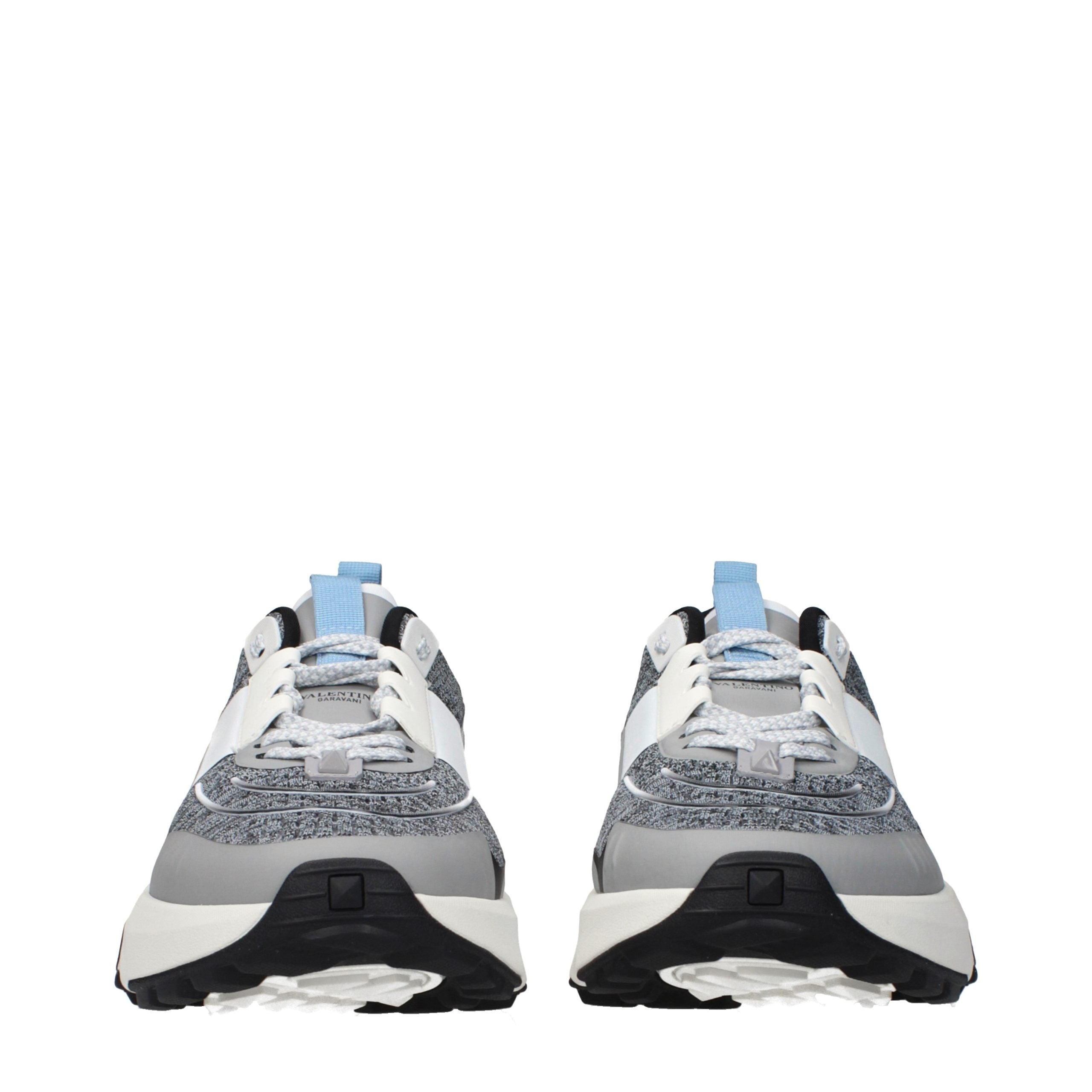 Valentino Garavani Graue Stoff-Sneaker mit niedrigem Schaft