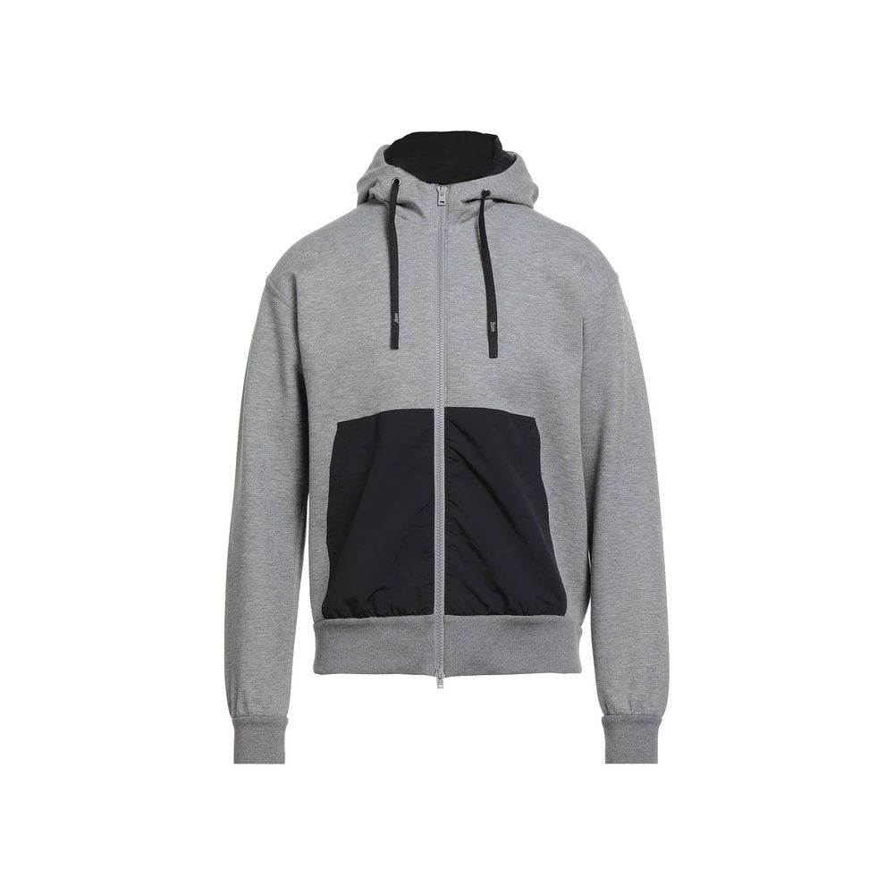 Herno Grauer Baumwollpullover
