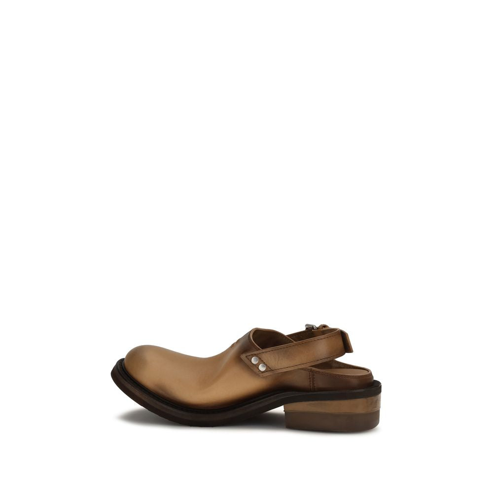 Miu Miu Braune Kalbsleder Bos Taurus Mules