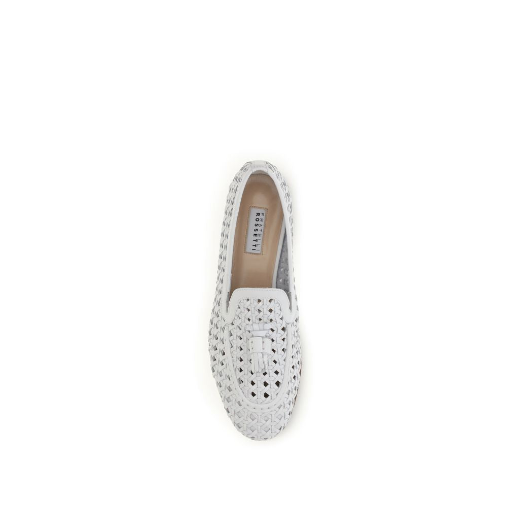 Fratelli Rossetti Weiße Kalbshaut Bos Taurus Slip-On Loafer