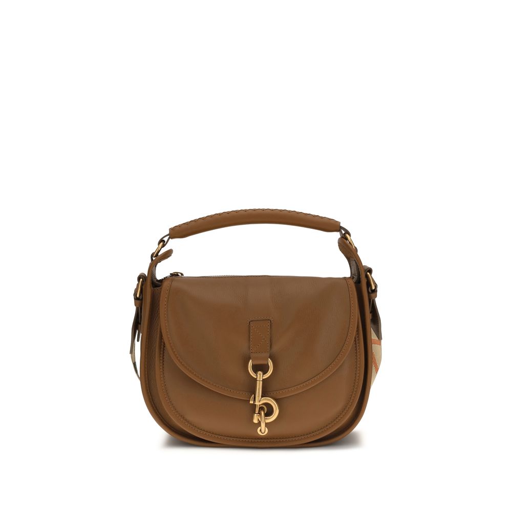 Burberry Braune Kalbsleder Bos Taurus Schultertasche