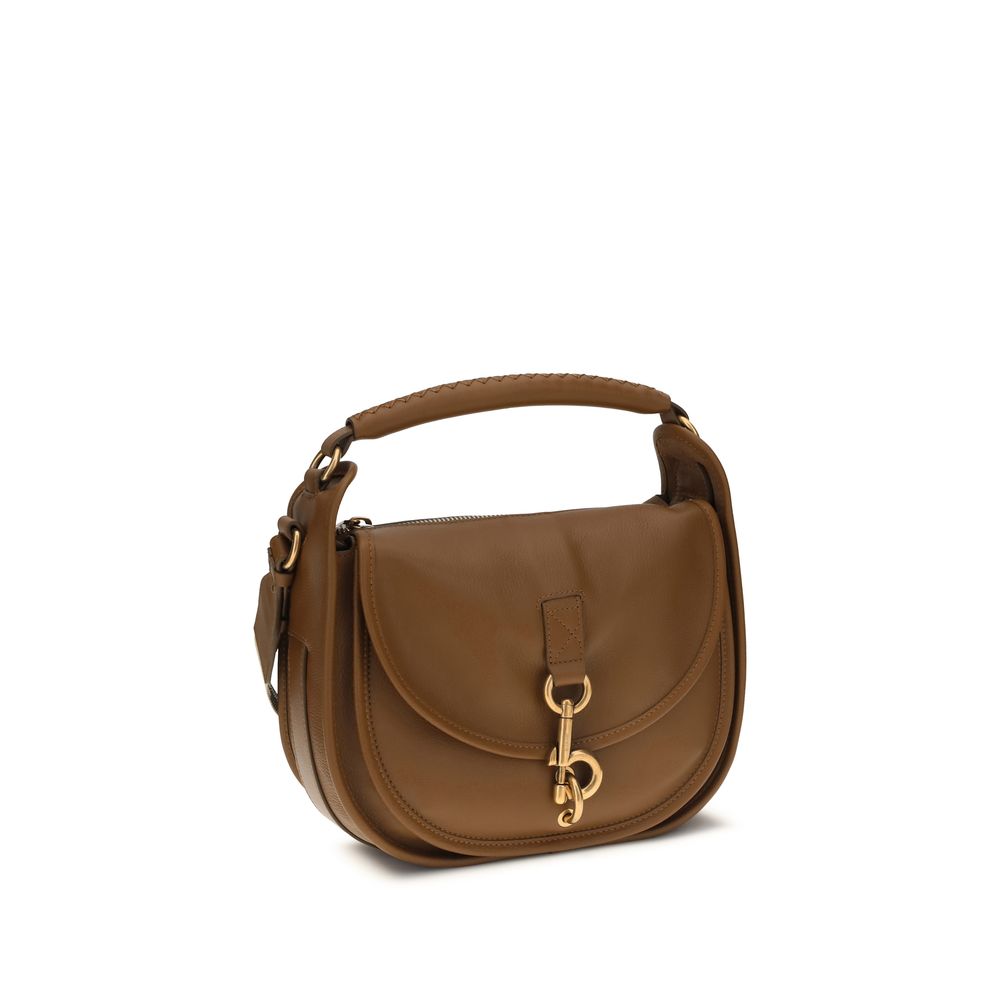 Burberry Braune Kalbsleder Bos Taurus Schultertasche