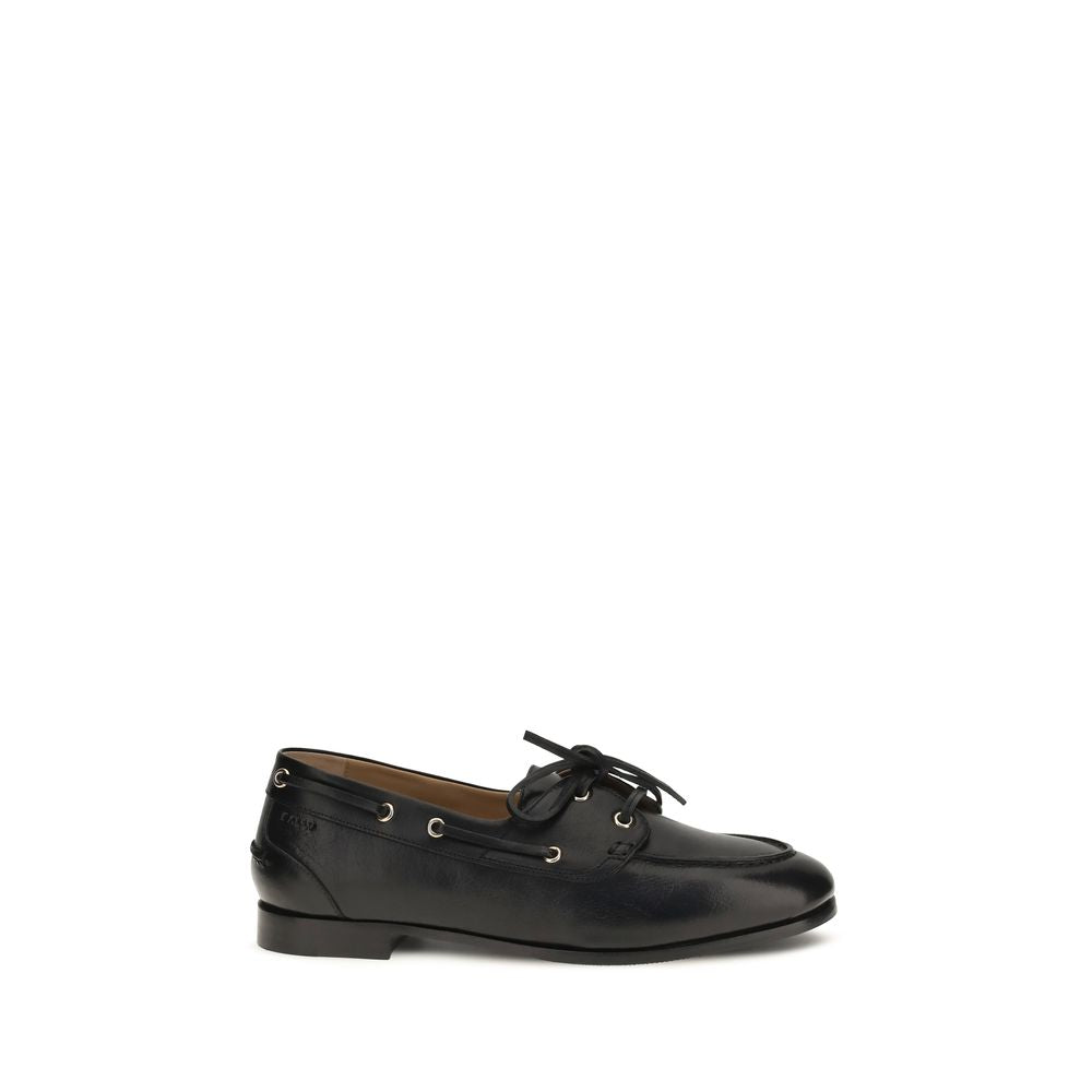 Bally Schwarze "Bos Taurus" Kalbsleder Loafer zum Hineinschlüpfen