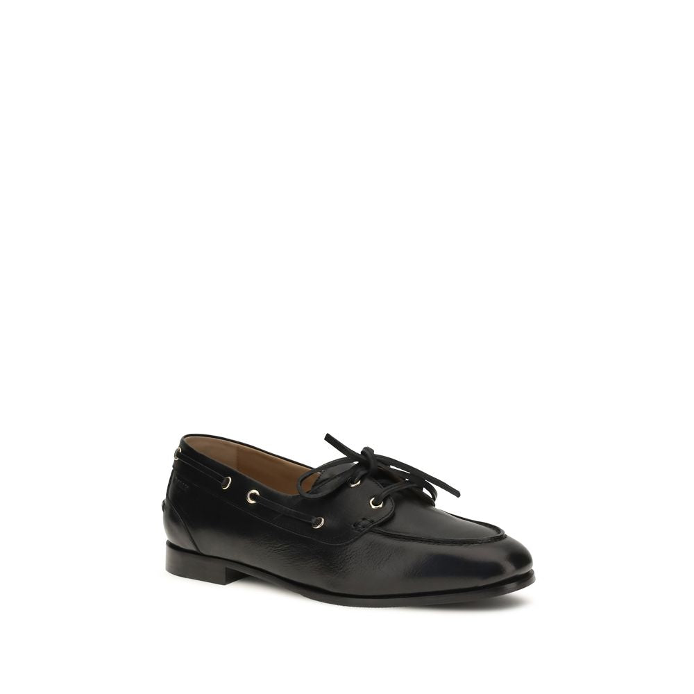 Bally Schwarze "Bos Taurus" Kalbsleder Loafer zum Hineinschlüpfen