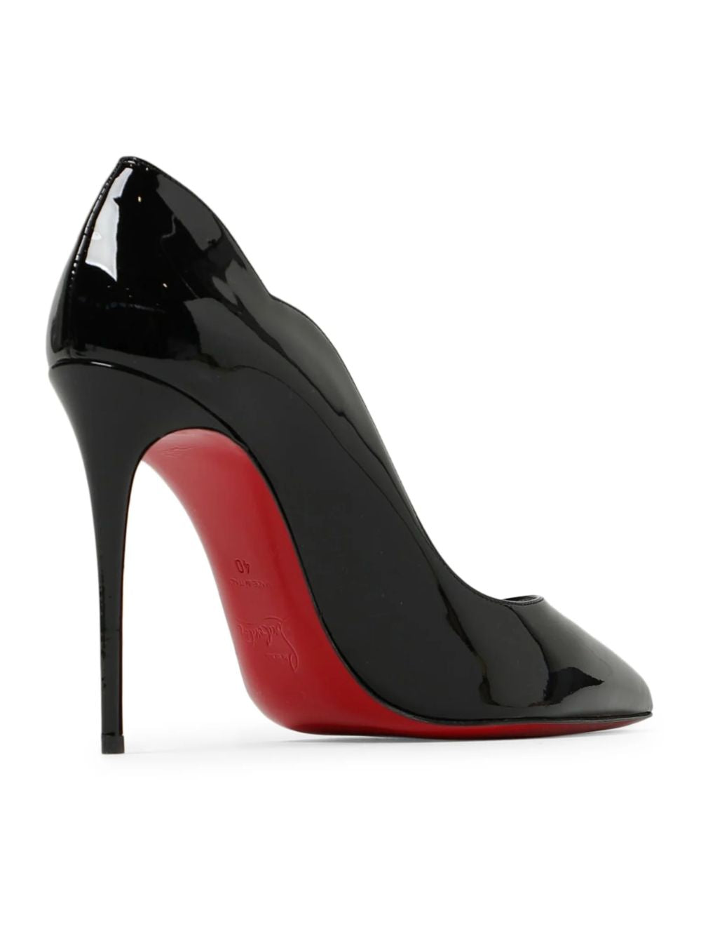 Christian Louboutin Schwarze Lackleder Hot Chick Pumps 100