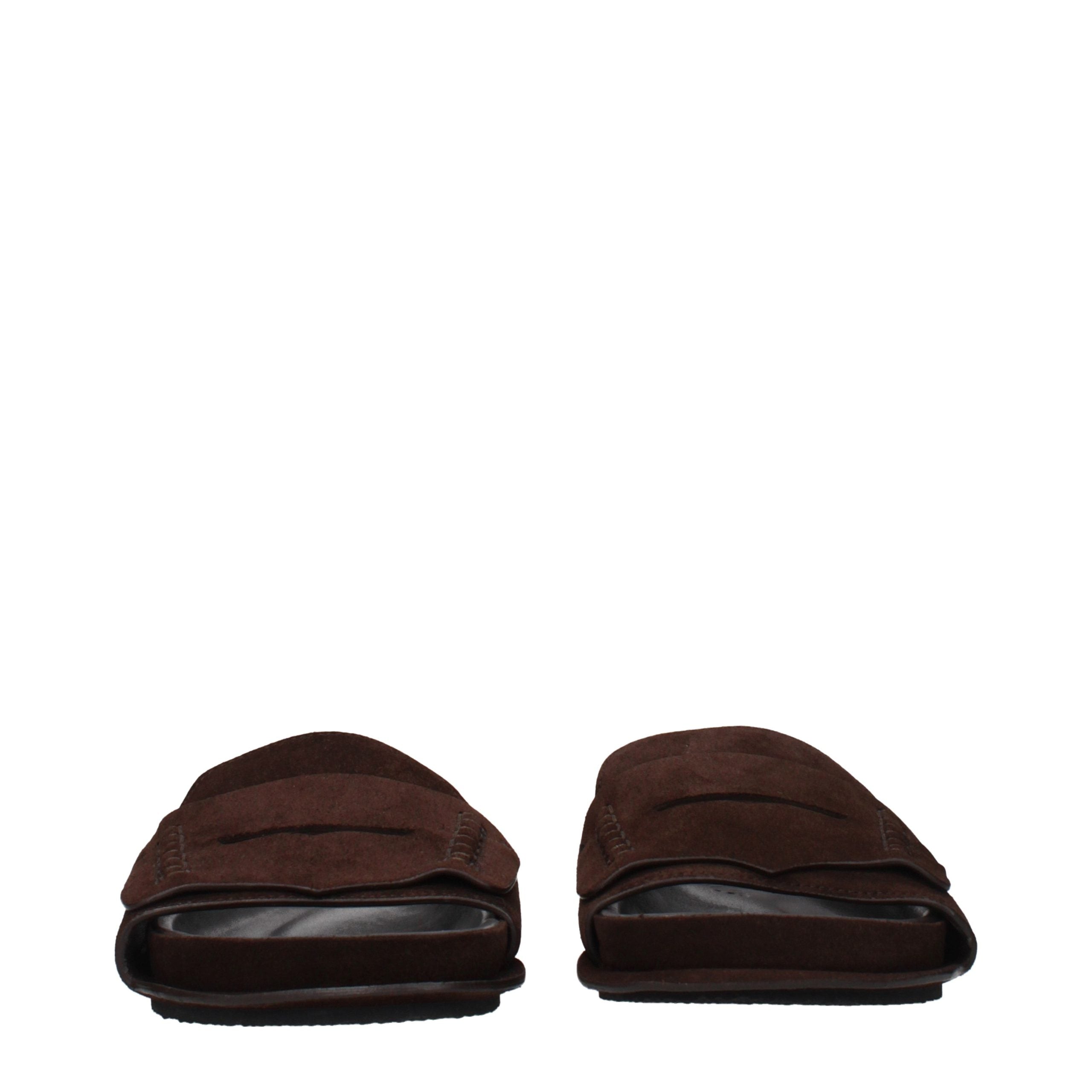 Jacquemus Braune Leder-Slipper