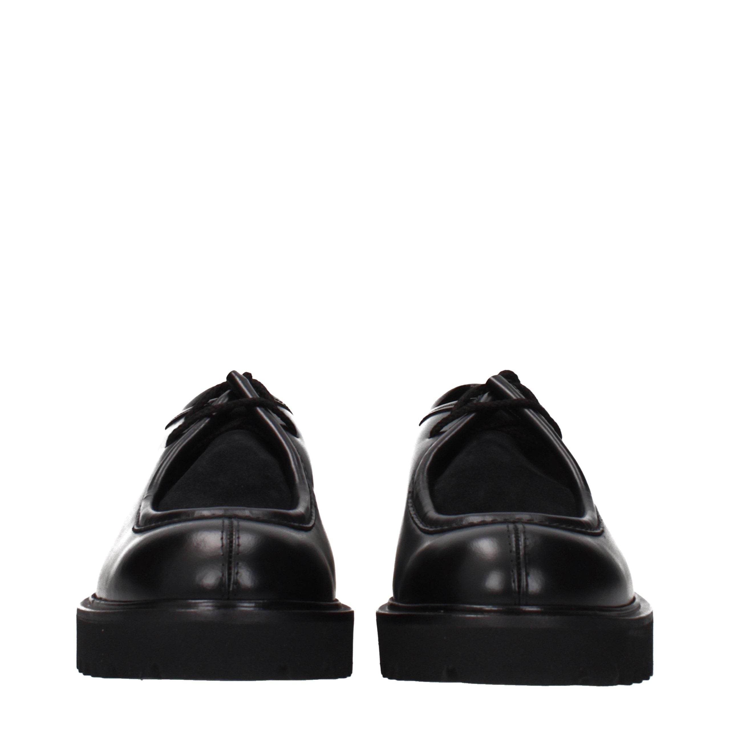Max Mara Schwarze Oxford- und Derby-Schuhe aus Leder