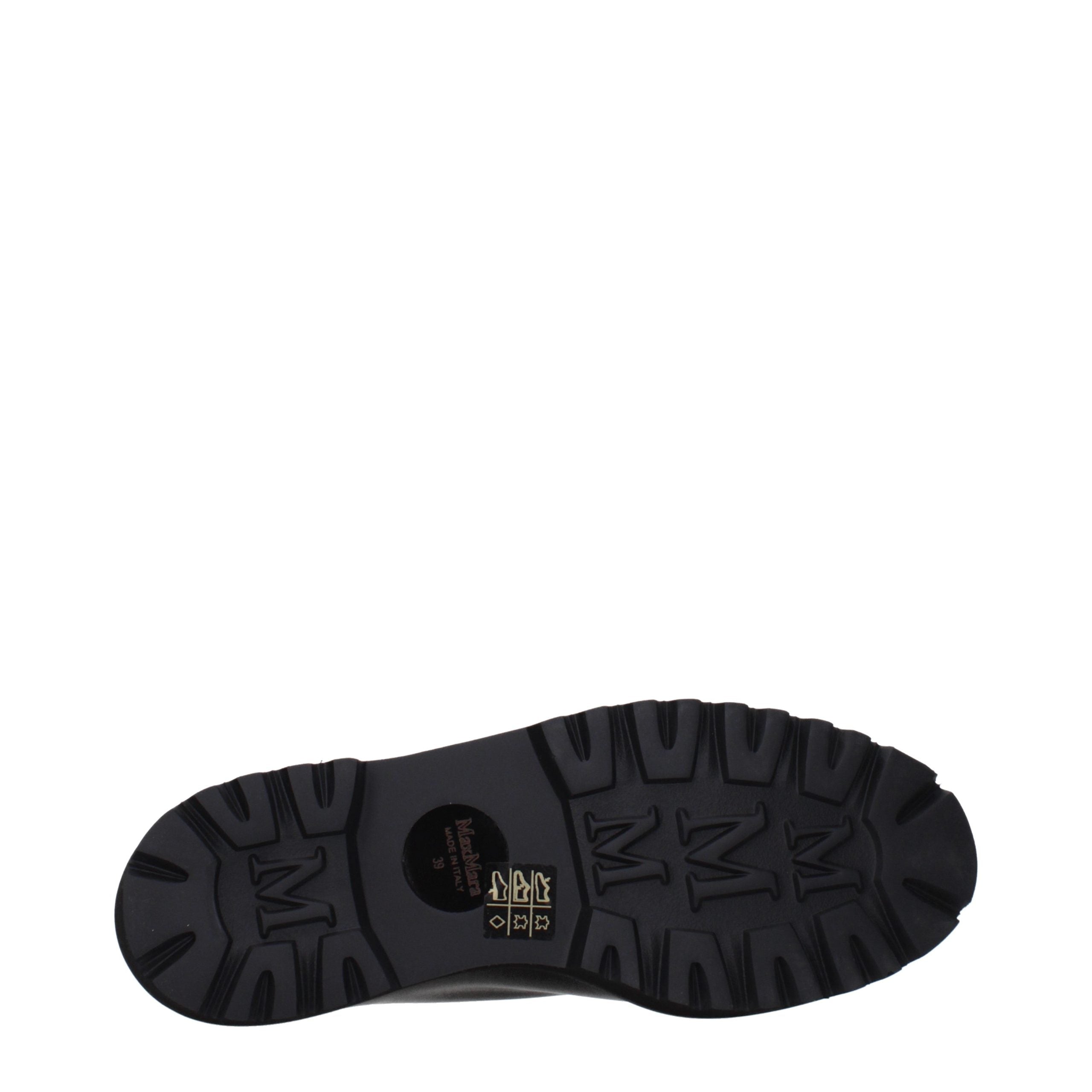 Max Mara Schwarze Oxford- und Derby-Schuhe aus Leder