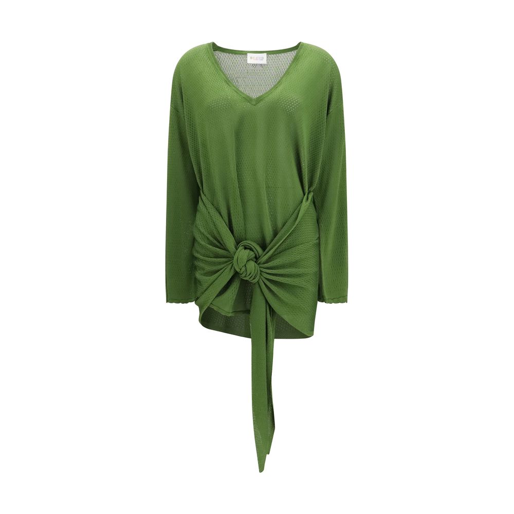 The Attico Zweifarbige Viskose-Freizeitkleid