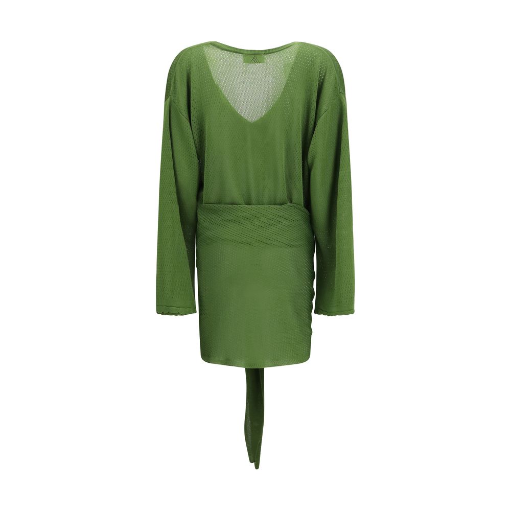 The Attico Zweifarbige Viskose-Freizeitkleid