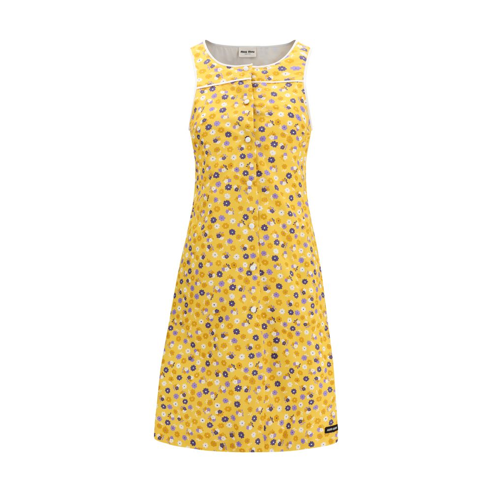 Miu Miu Zweifarbige Baumwoll-Freizeitkleid