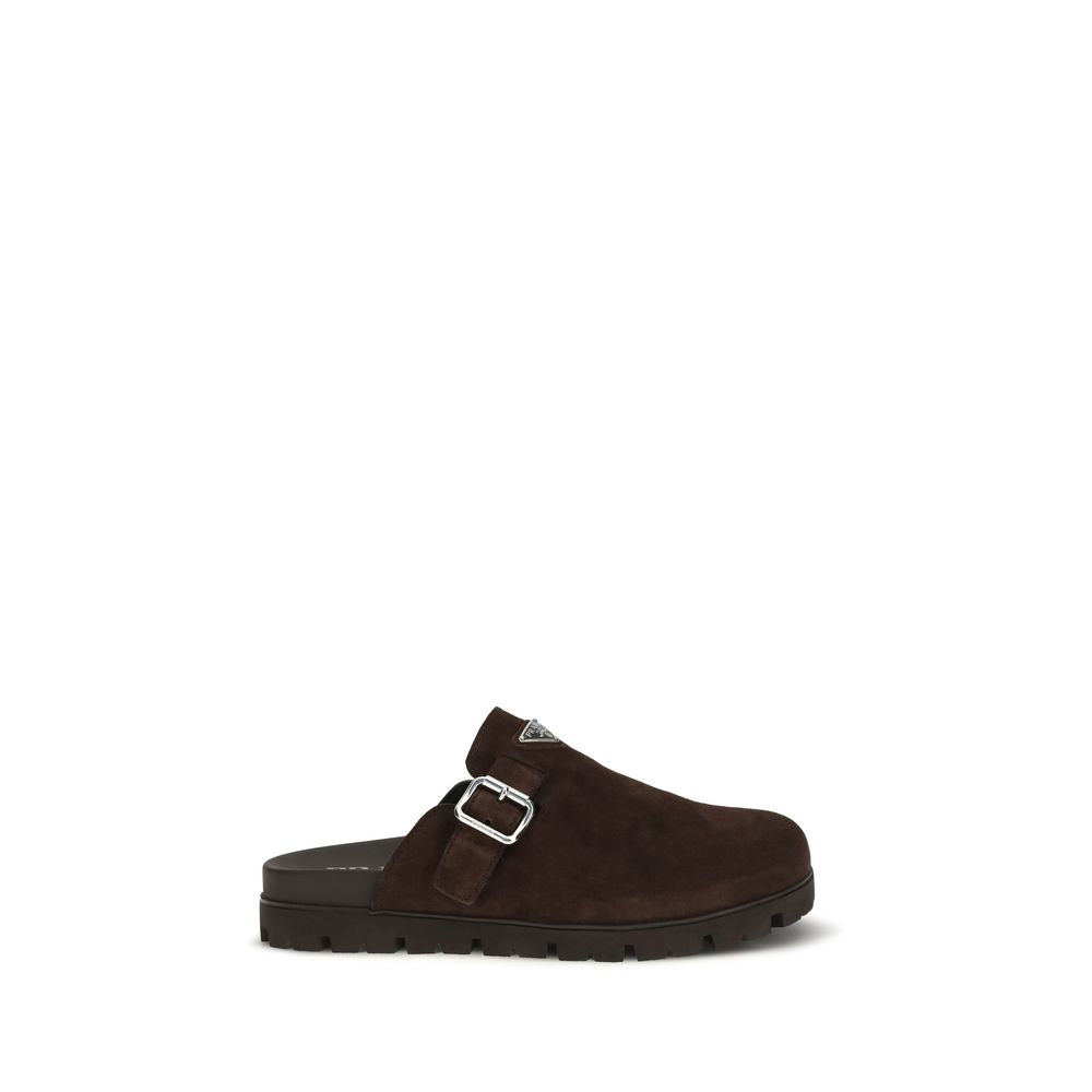 Prada Braune Kalbsleder Bos Taurus Mules