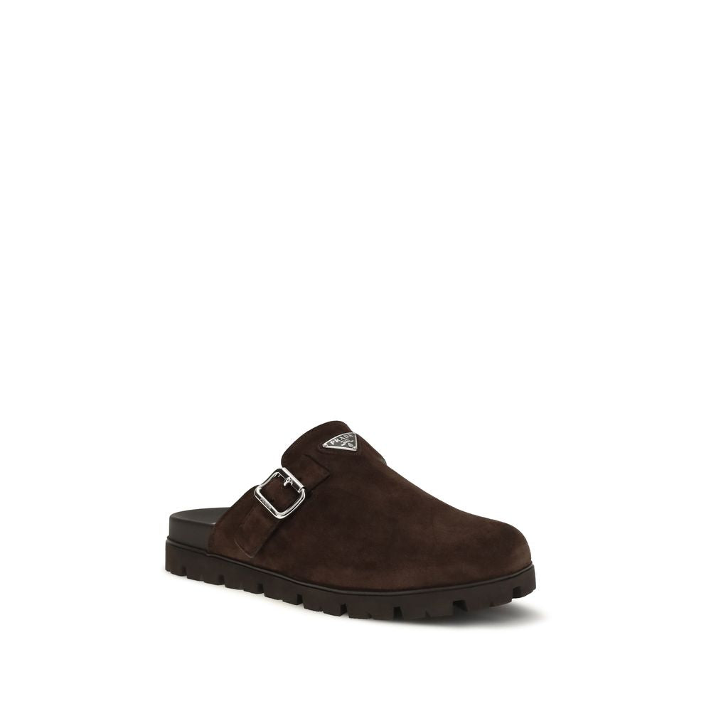 Prada Braune Kalbsleder Bos Taurus Mules