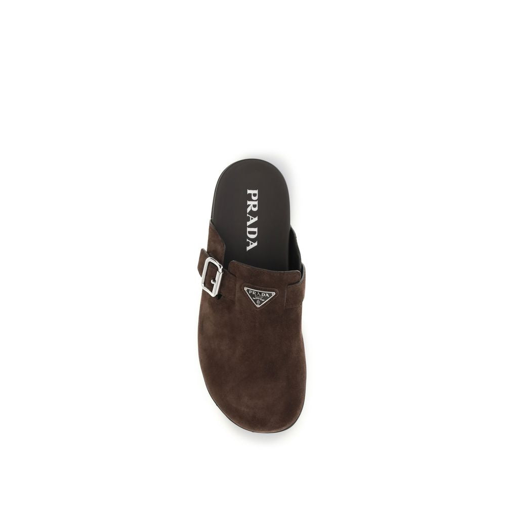 Prada Braune Kalbsleder Bos Taurus Mules