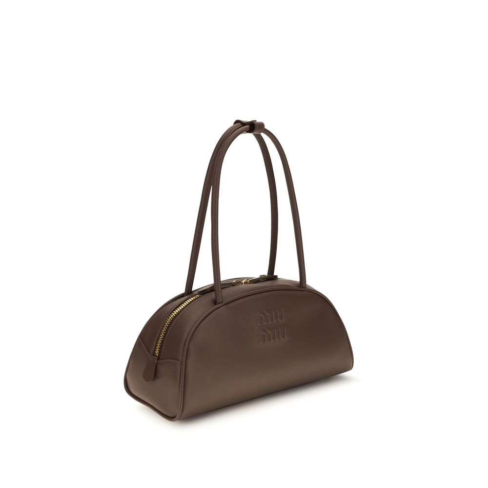 Miu Miu Braune Kalbsleder Bos Taurus Handtasche