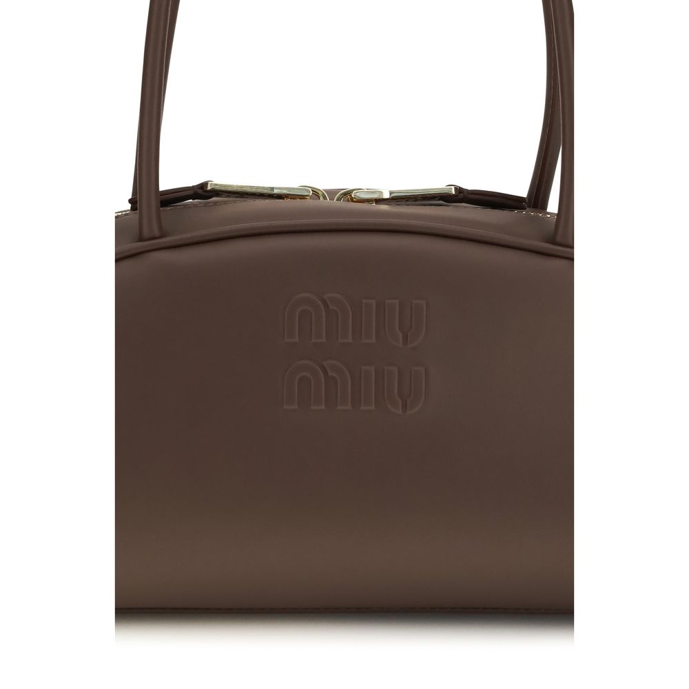 Miu Miu Braune Kalbsleder Bos Taurus Handtasche