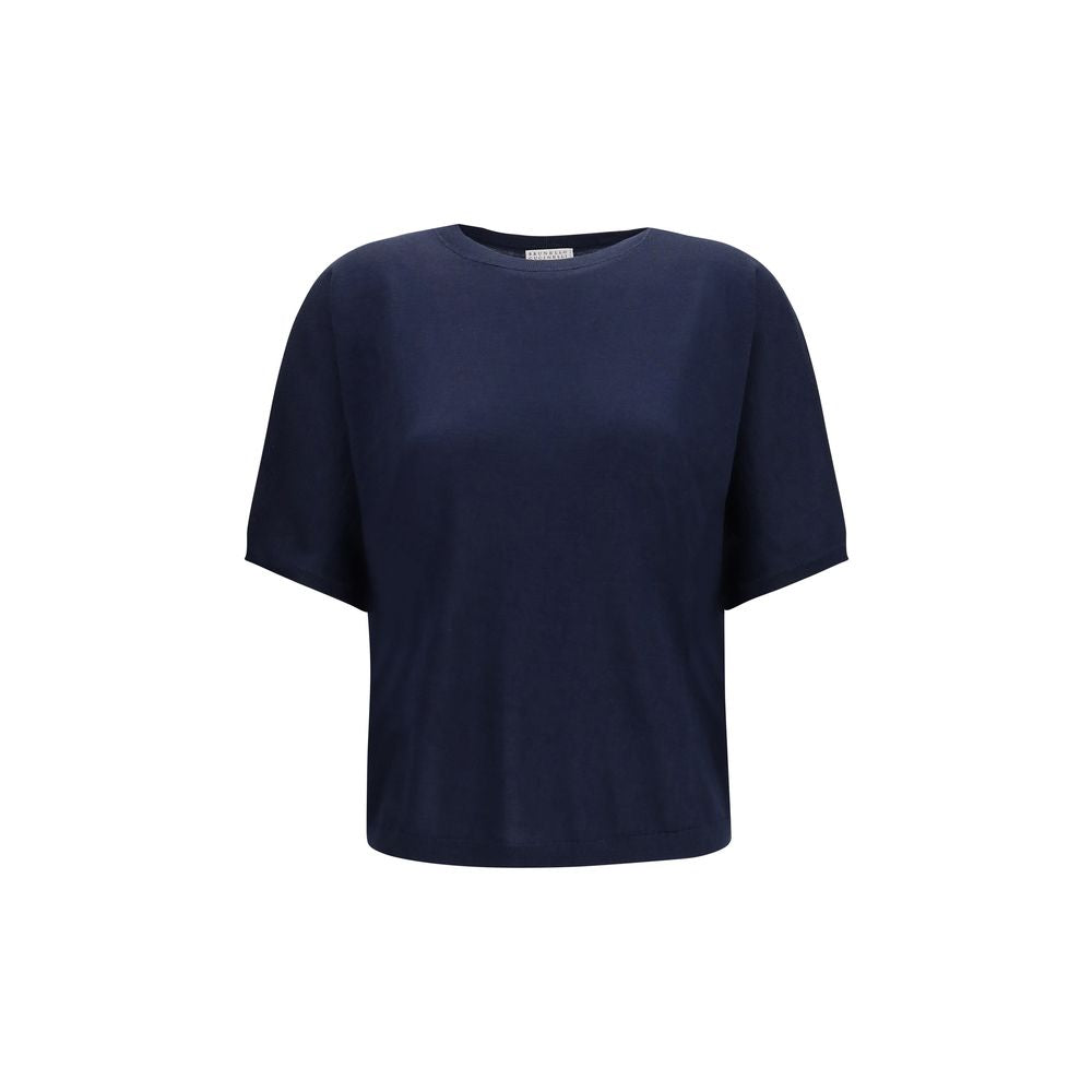 Brunello Cucinelli Blauer Kaschmir-Strickweste