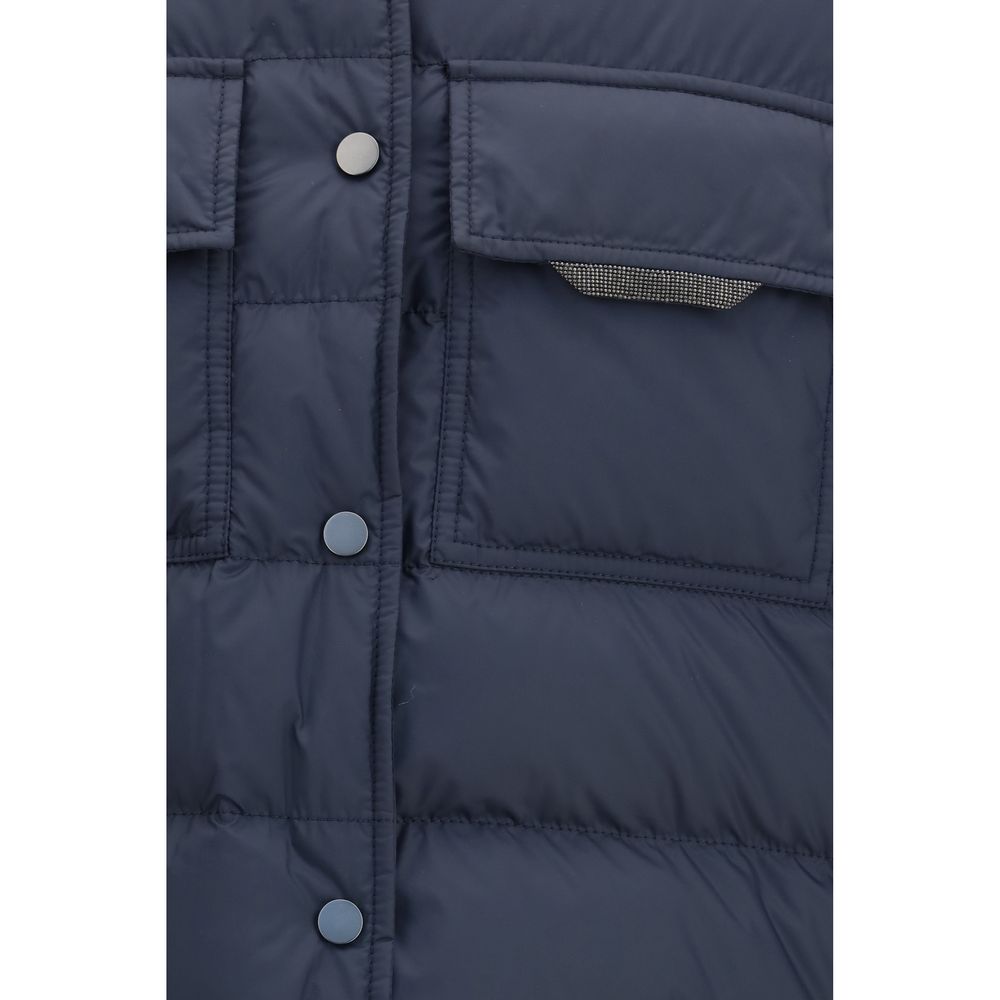 Brunello Cucinelli Blaue Kleidung aus Polyester
