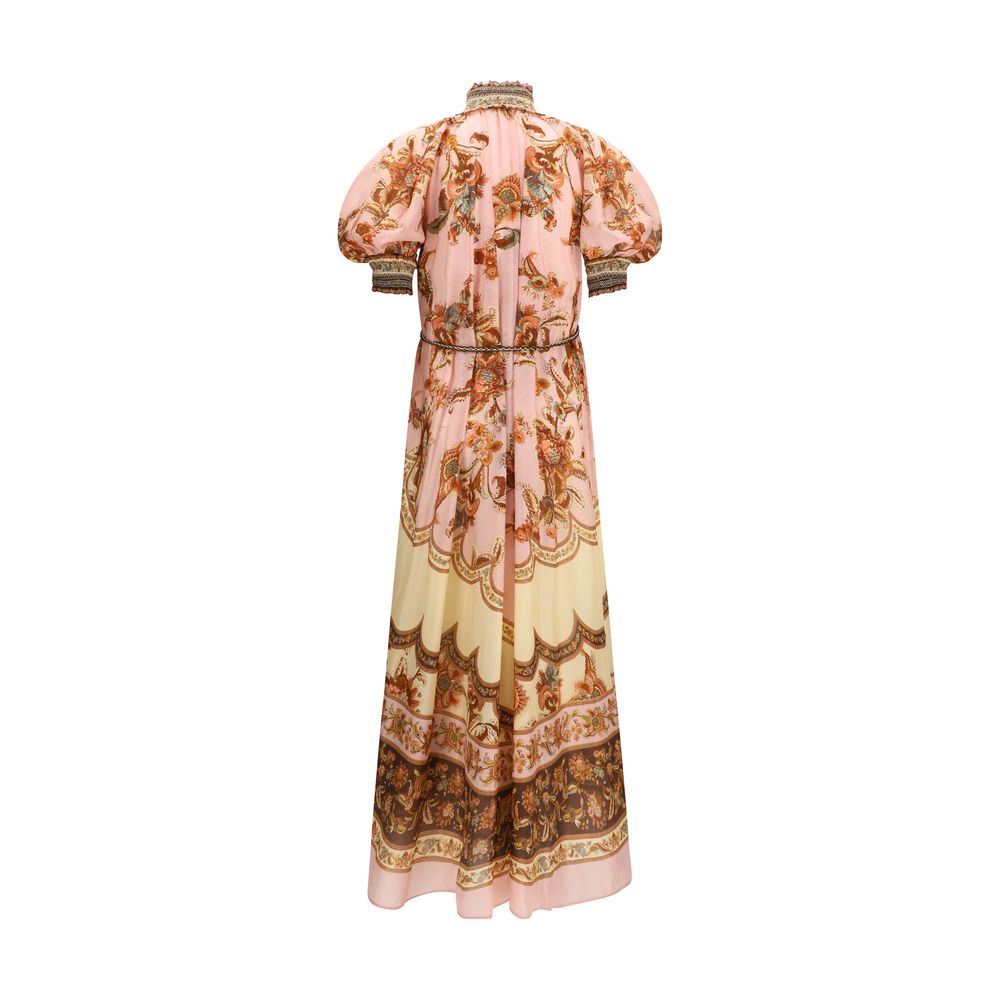 Zimmermann Mehrfarbiges Seiden-Freizeitkleid