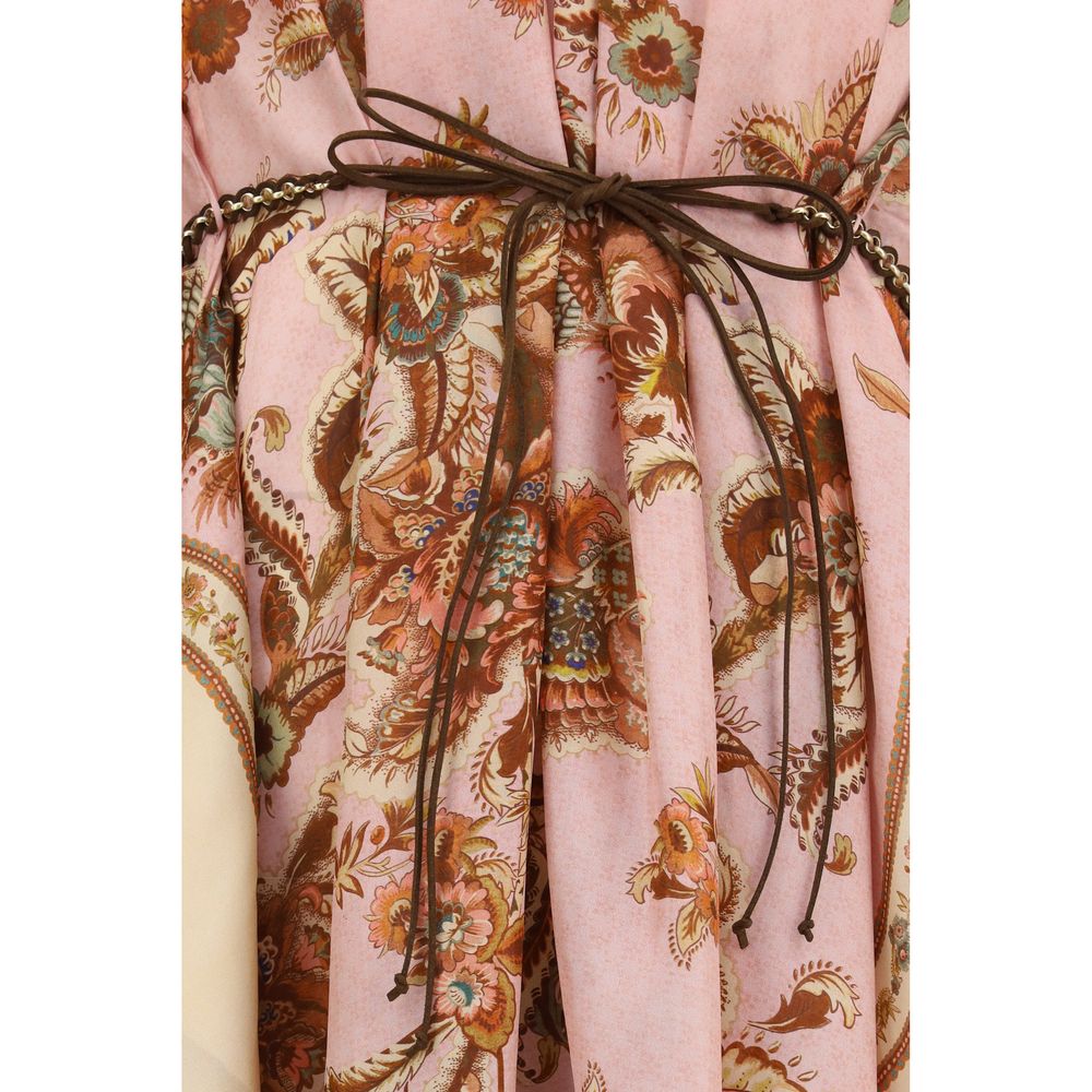 Zimmermann Mehrfarbiges Seiden-Freizeitkleid