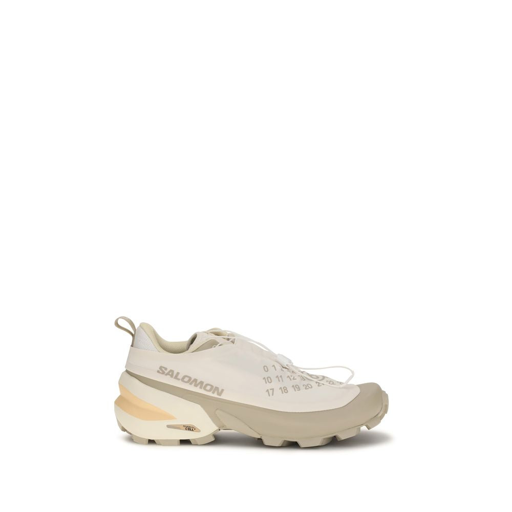MM6 Beige Calf Leather Bos Taurus Athletic Sneakers