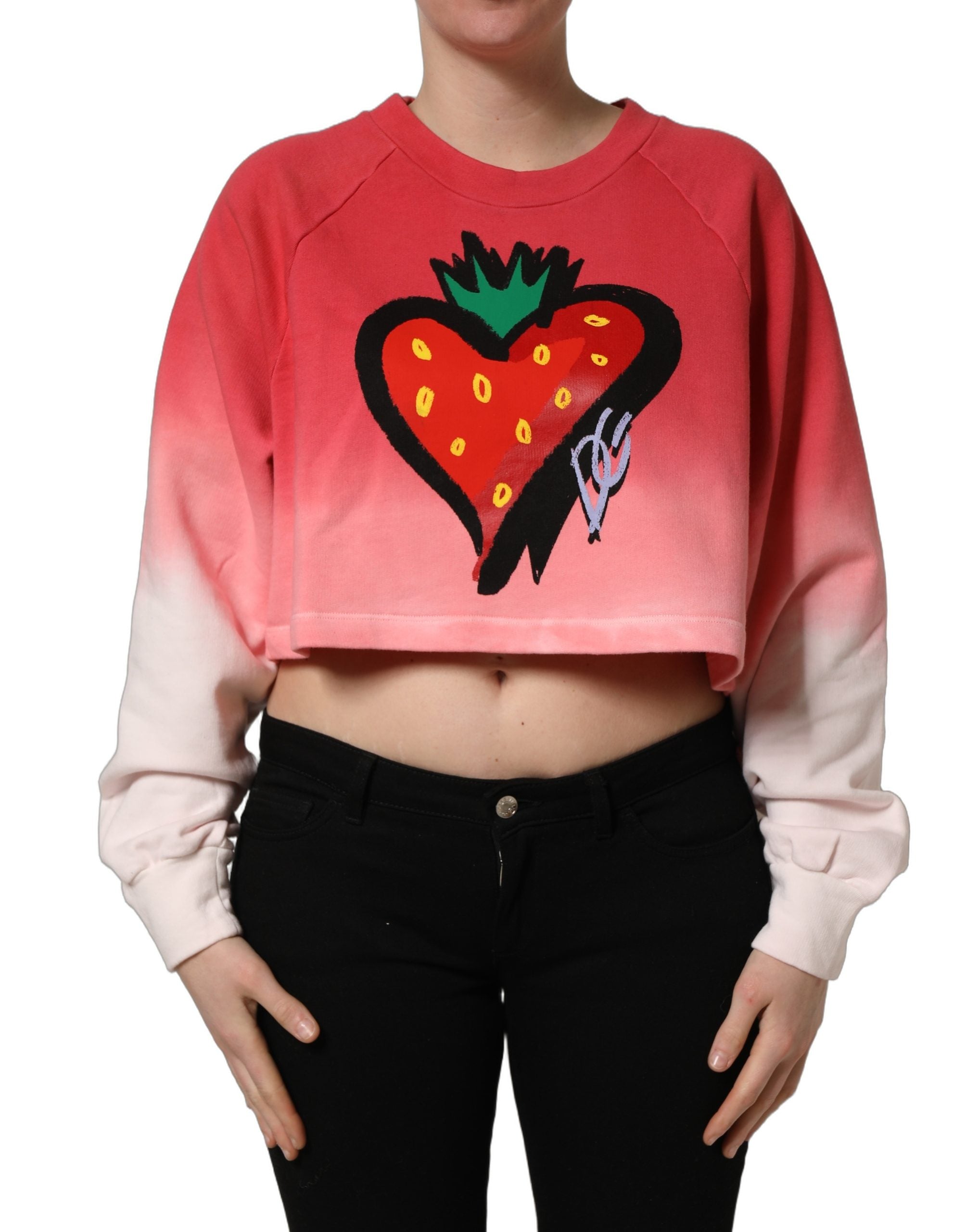 Dolce & Gabbana Multicolor Erdbeerprint Sweatshirt Pullover