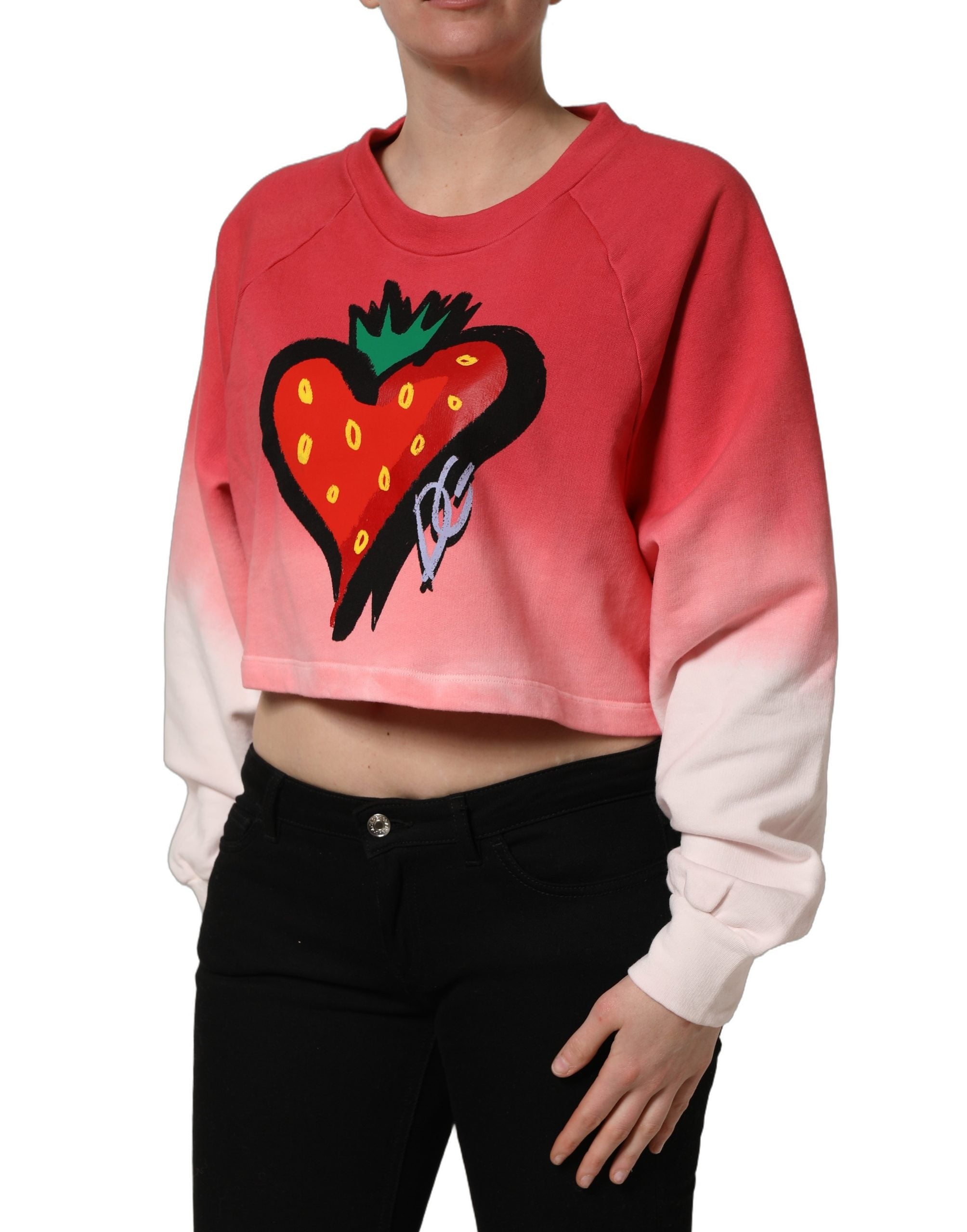 Dolce & Gabbana Multicolor Erdbeerprint Sweatshirt Pullover