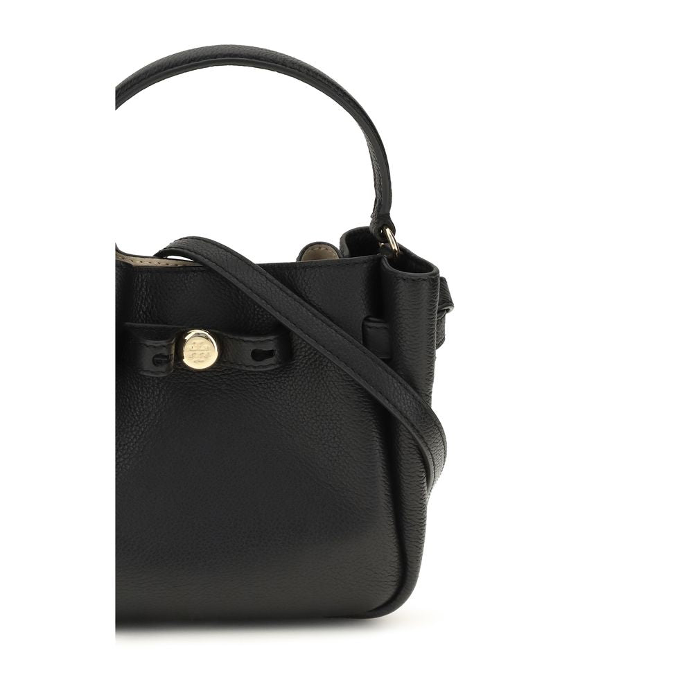 Tory Burch Schwarze Kalbsleder Bos Taurus Bucket Bag