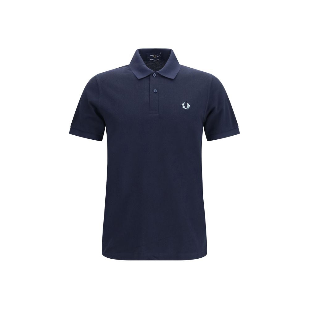 Fred Perry Blaues Baumwoll-Polohemd