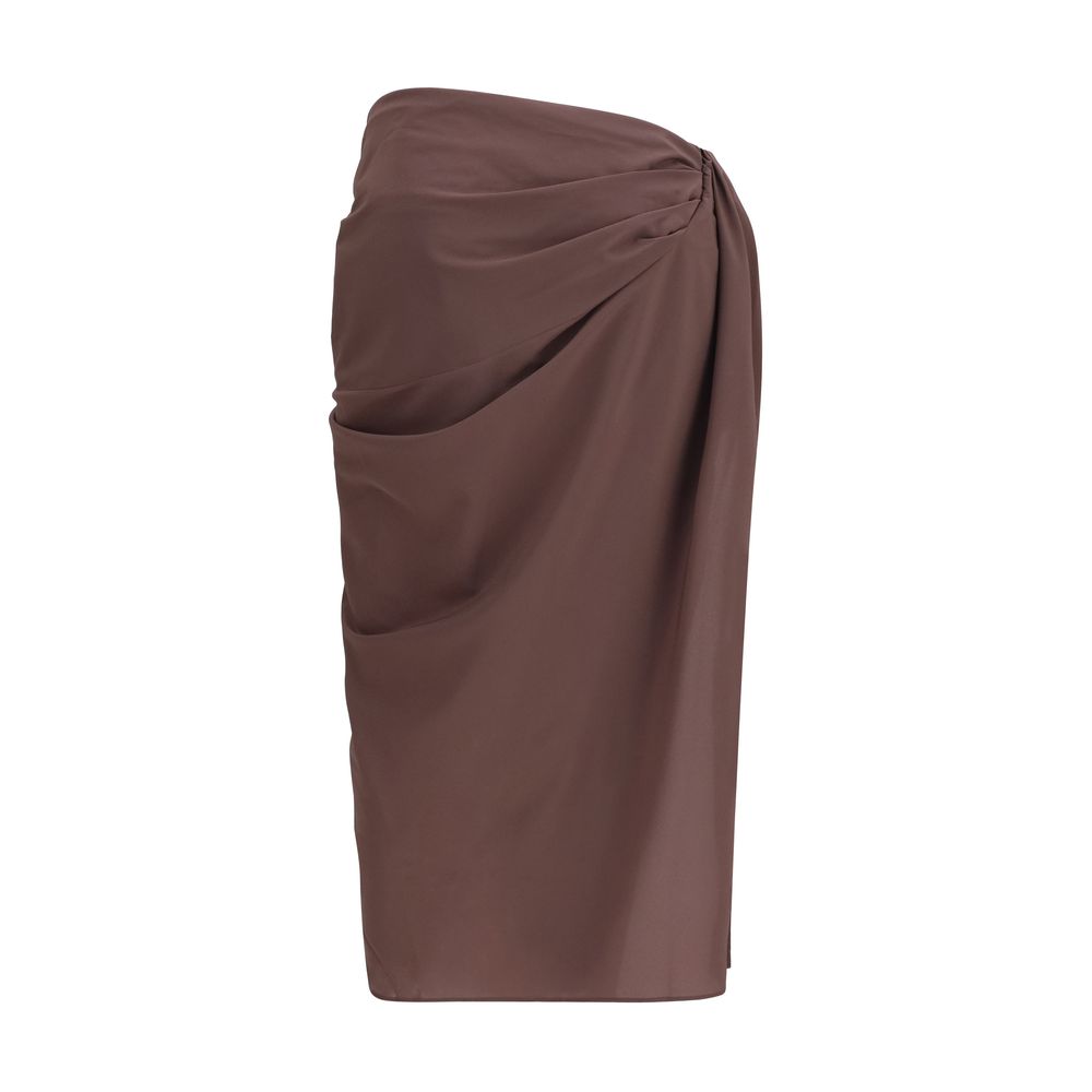 Jacquemus Brauner Midirock aus Polyester